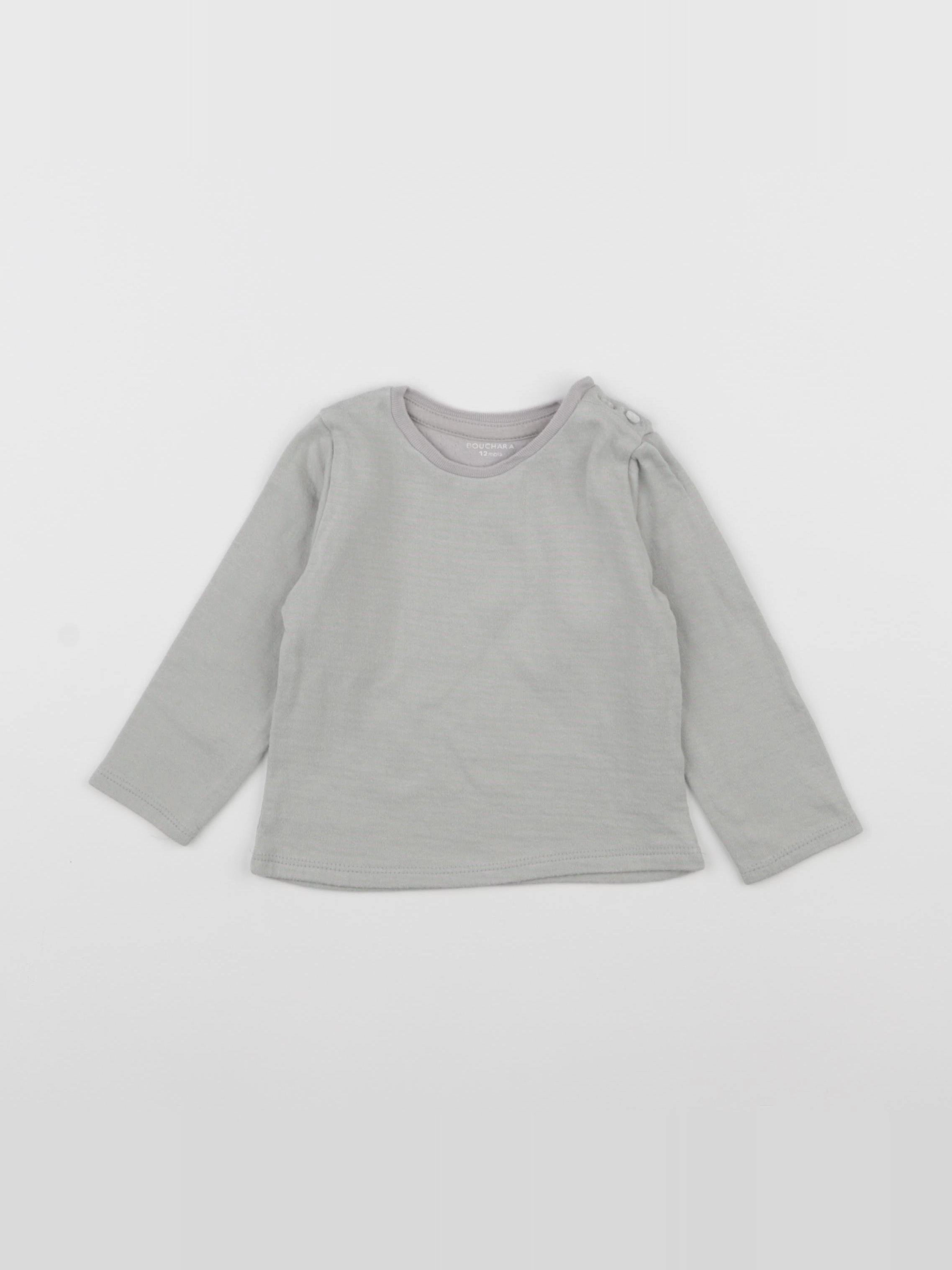 Bouchara - tee-shirt gris - 12 mois