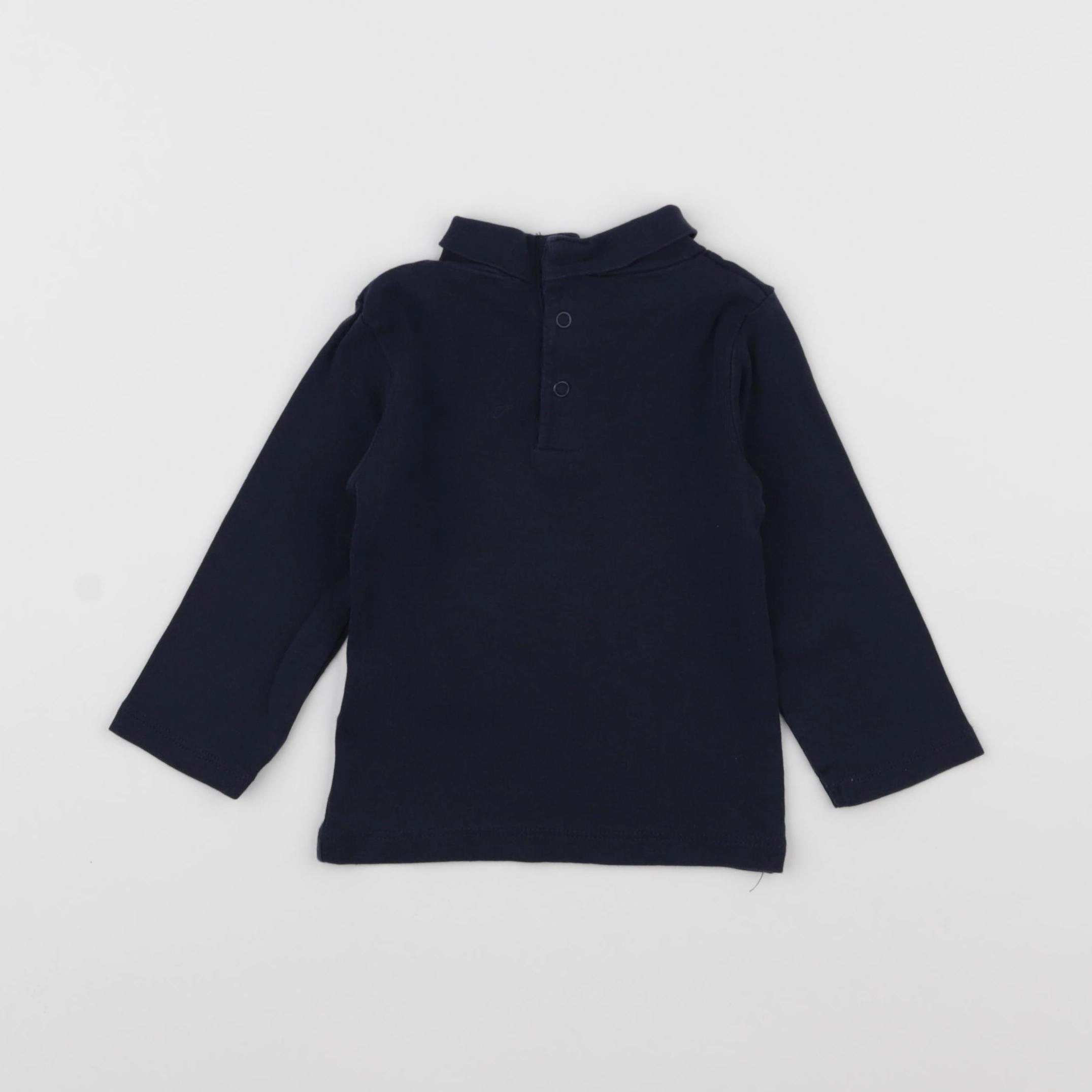 Vertbaudet - sous-pull bleu - 12 mois