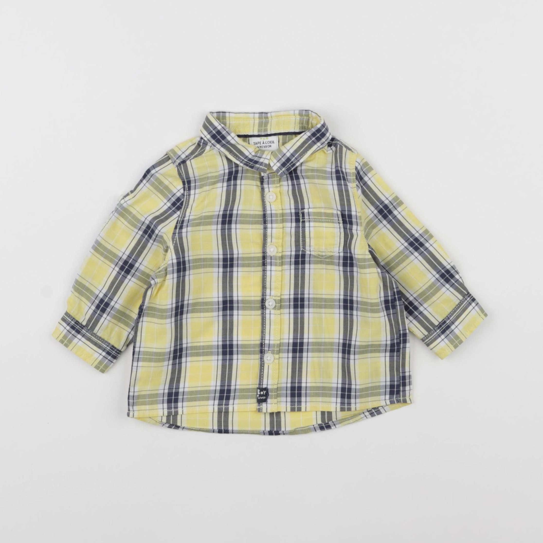 Tape à l'oeil - chemise jaune - 6 mois