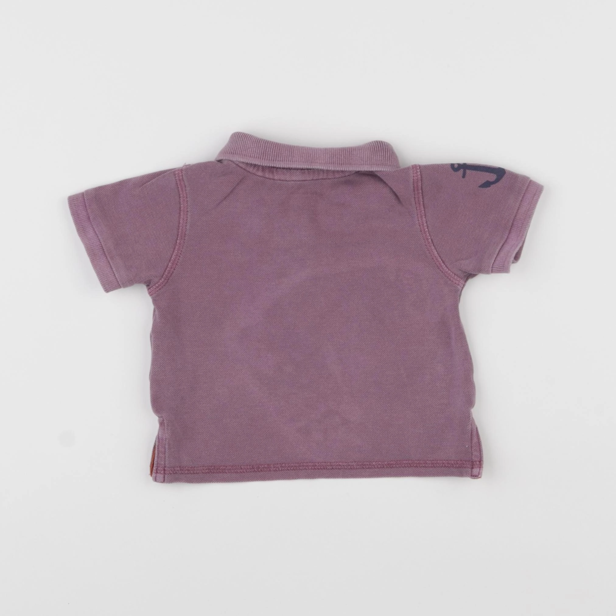 Vertbaudet - polo violet - 12 mois