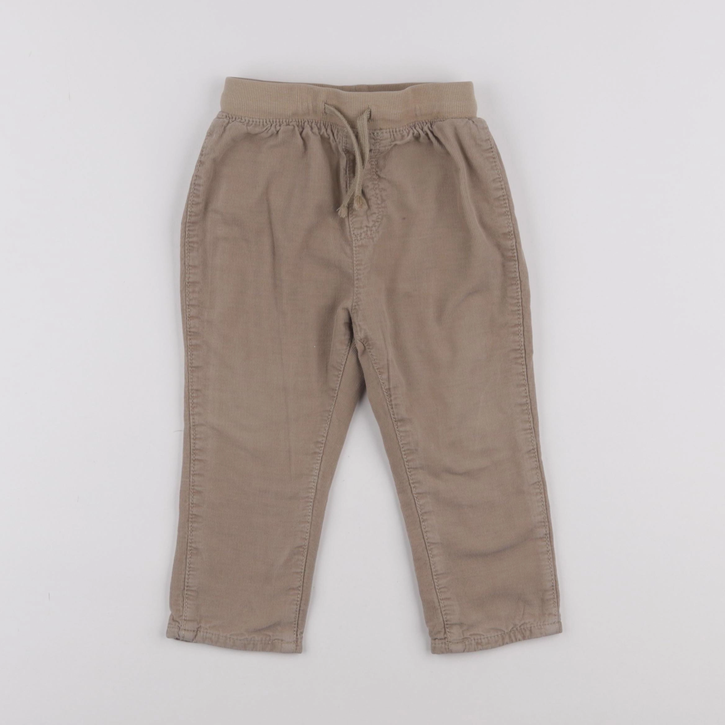 H&M - pantalon marron - 12/18 mois
