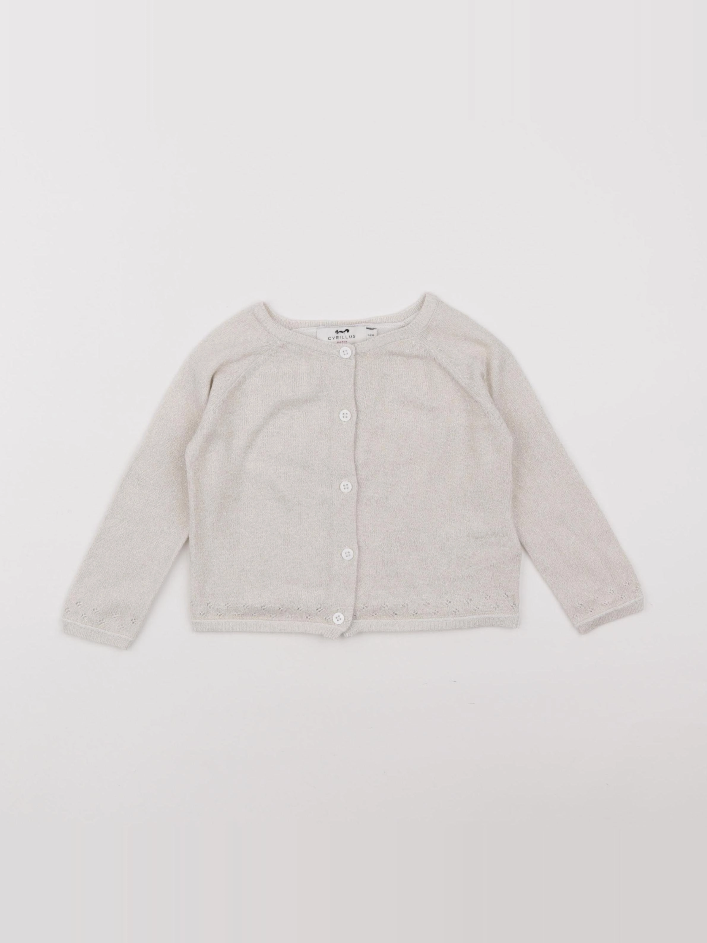 Cyrillus - gilet beige, or - 12 mois