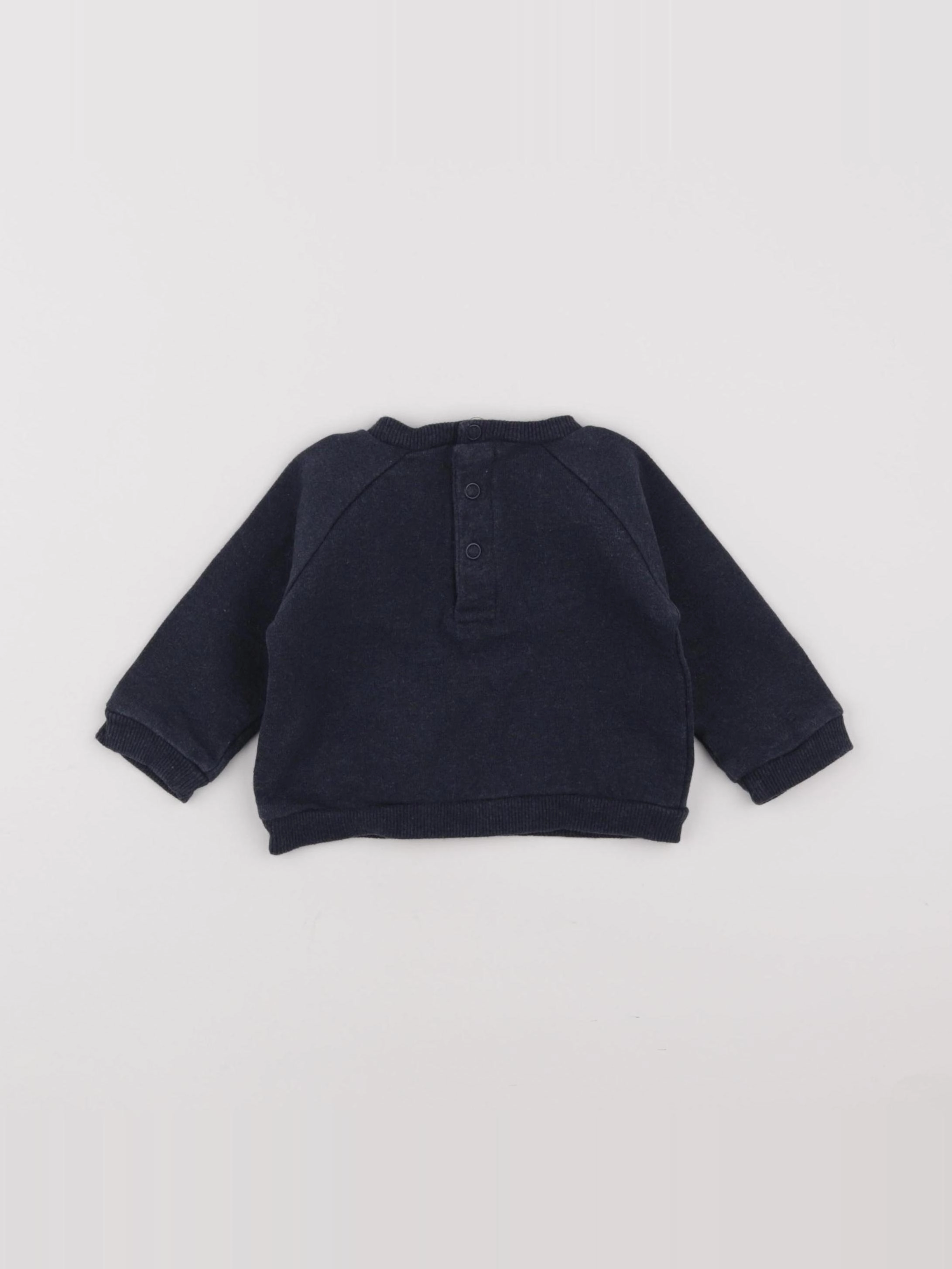 Boutchou - sweat bleu - 6 mois