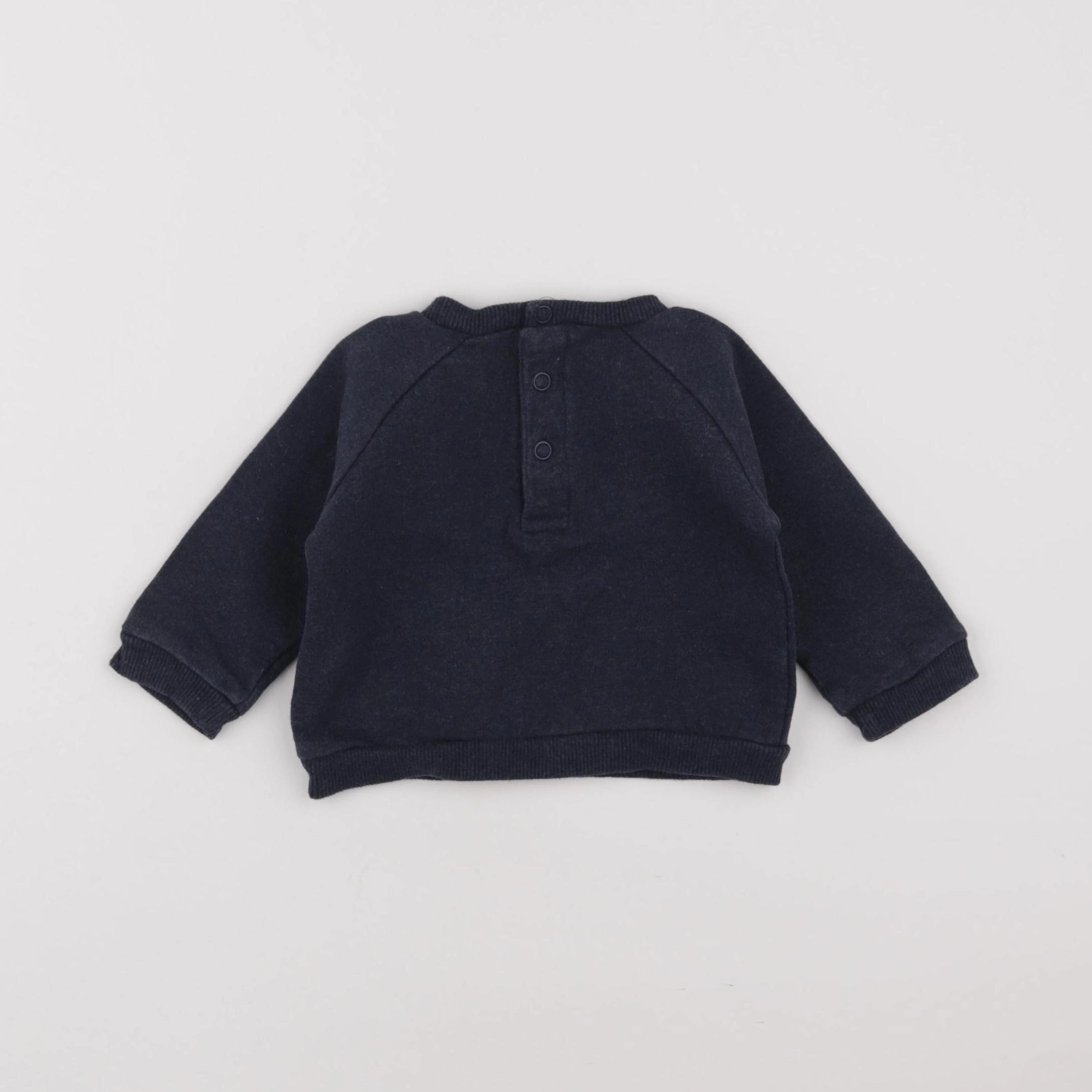 Boutchou - sweat bleu - 6 mois