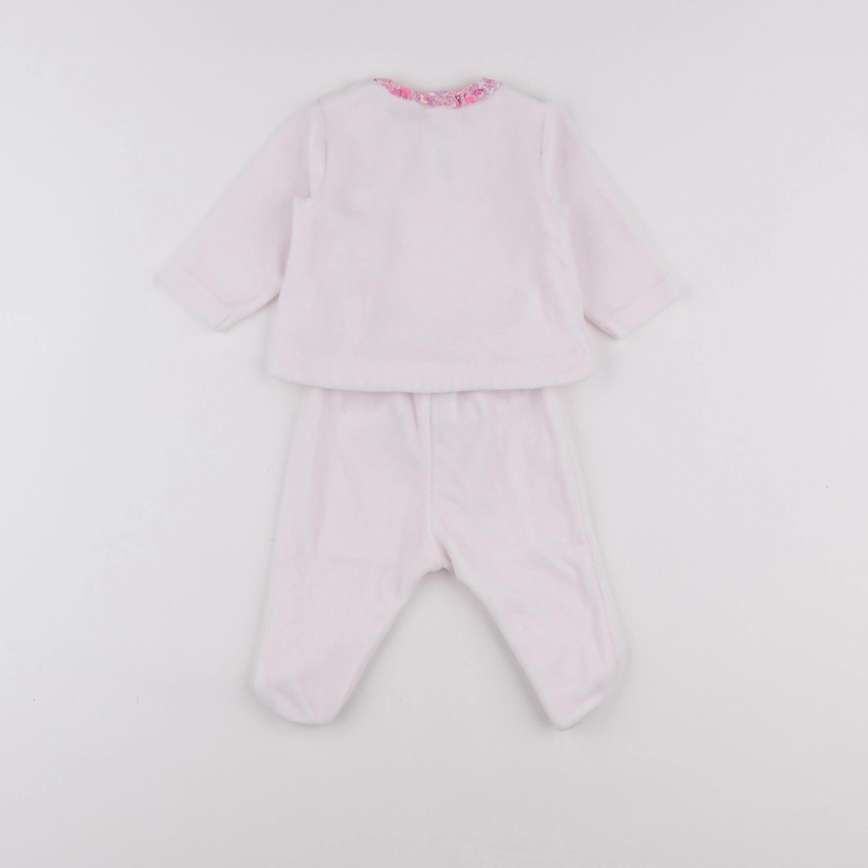 Jacadi - pyjama velours rose - 6 mois