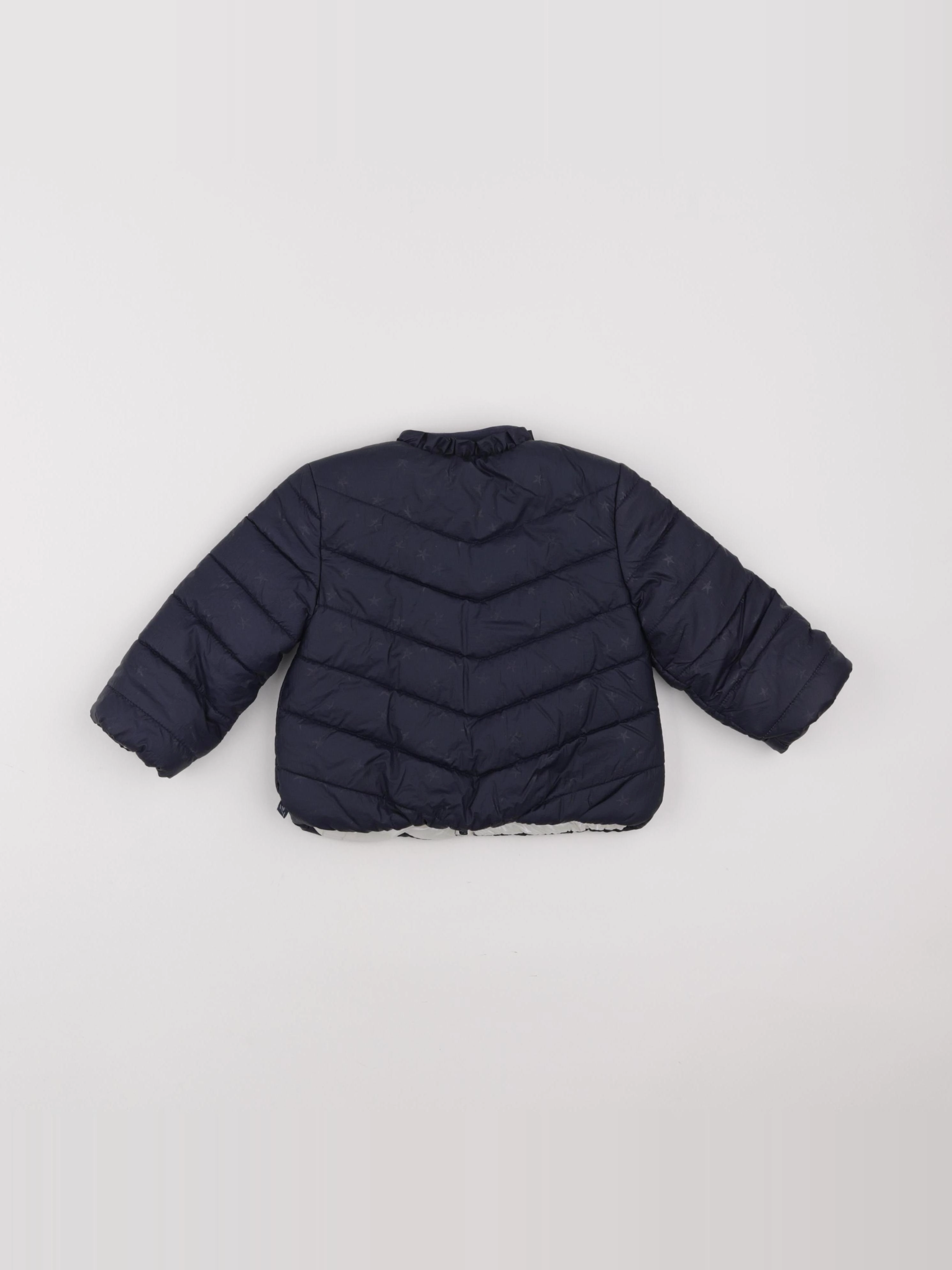 IKKS - doudoune bleu, beige - 12 mois