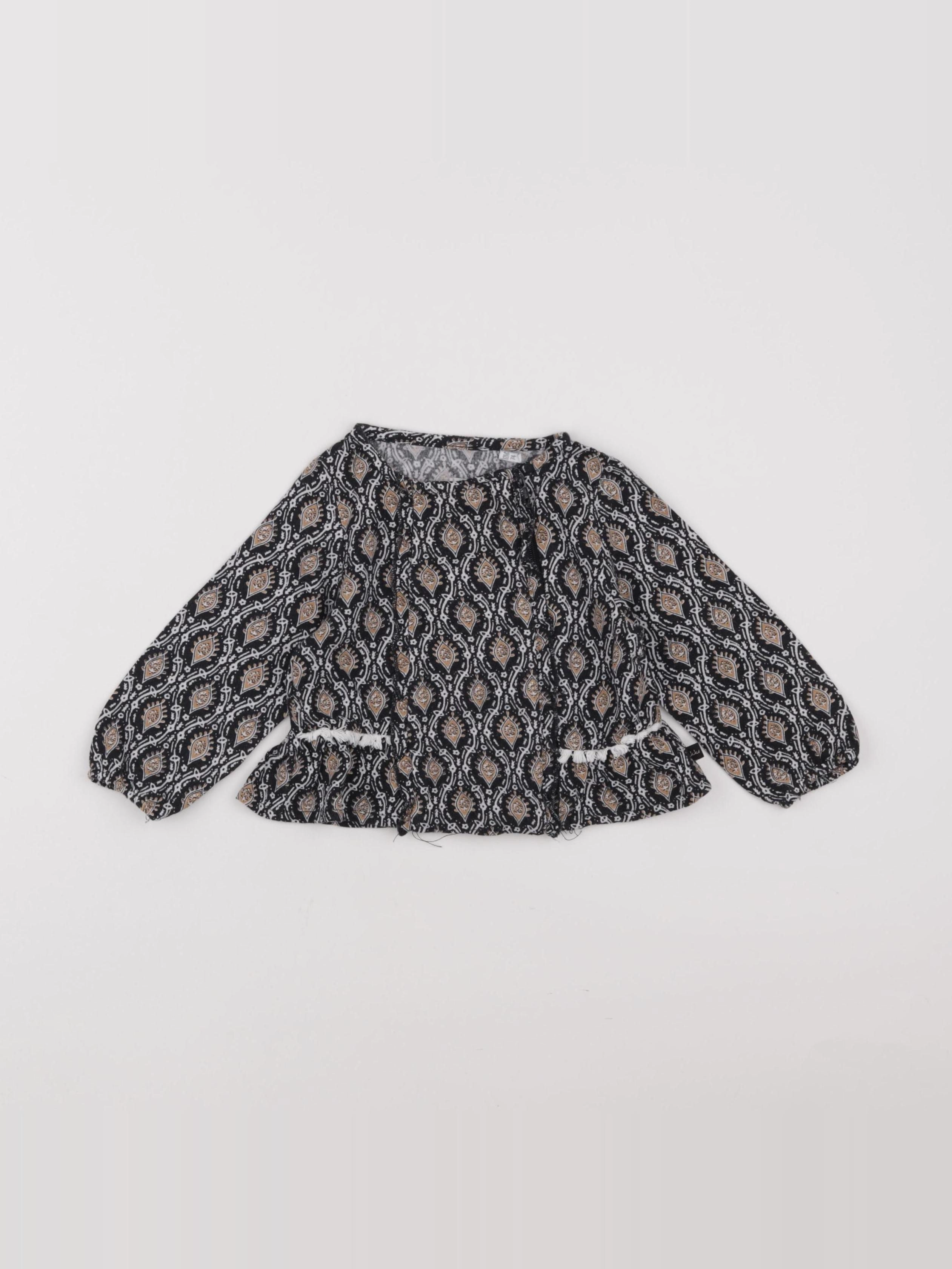 IKKS - blouse noir - 12 mois
