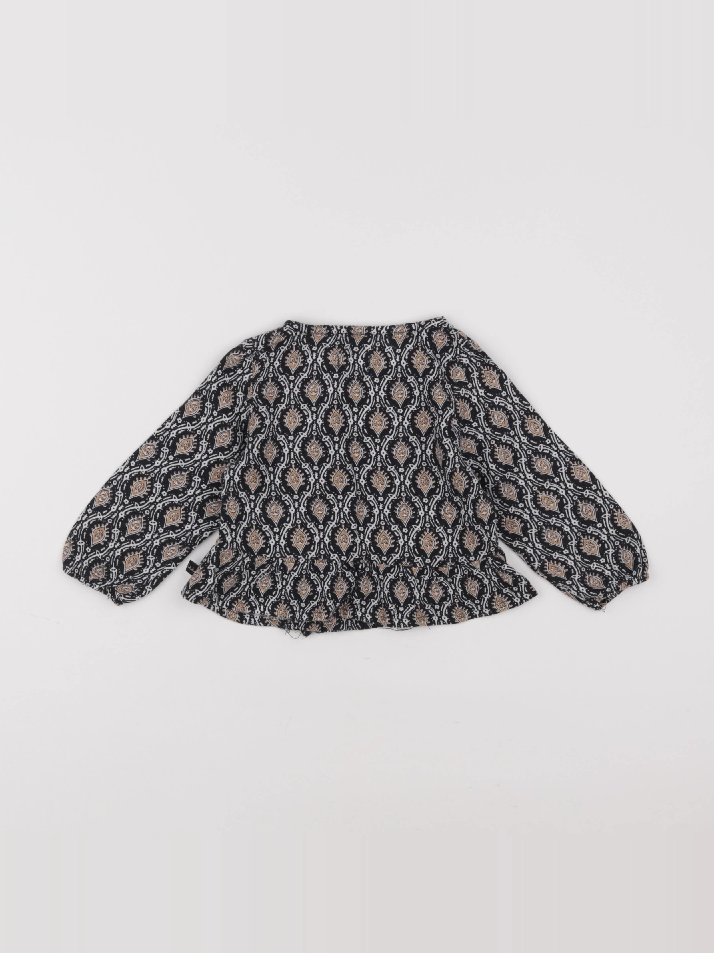 IKKS - blouse noir - 12 mois