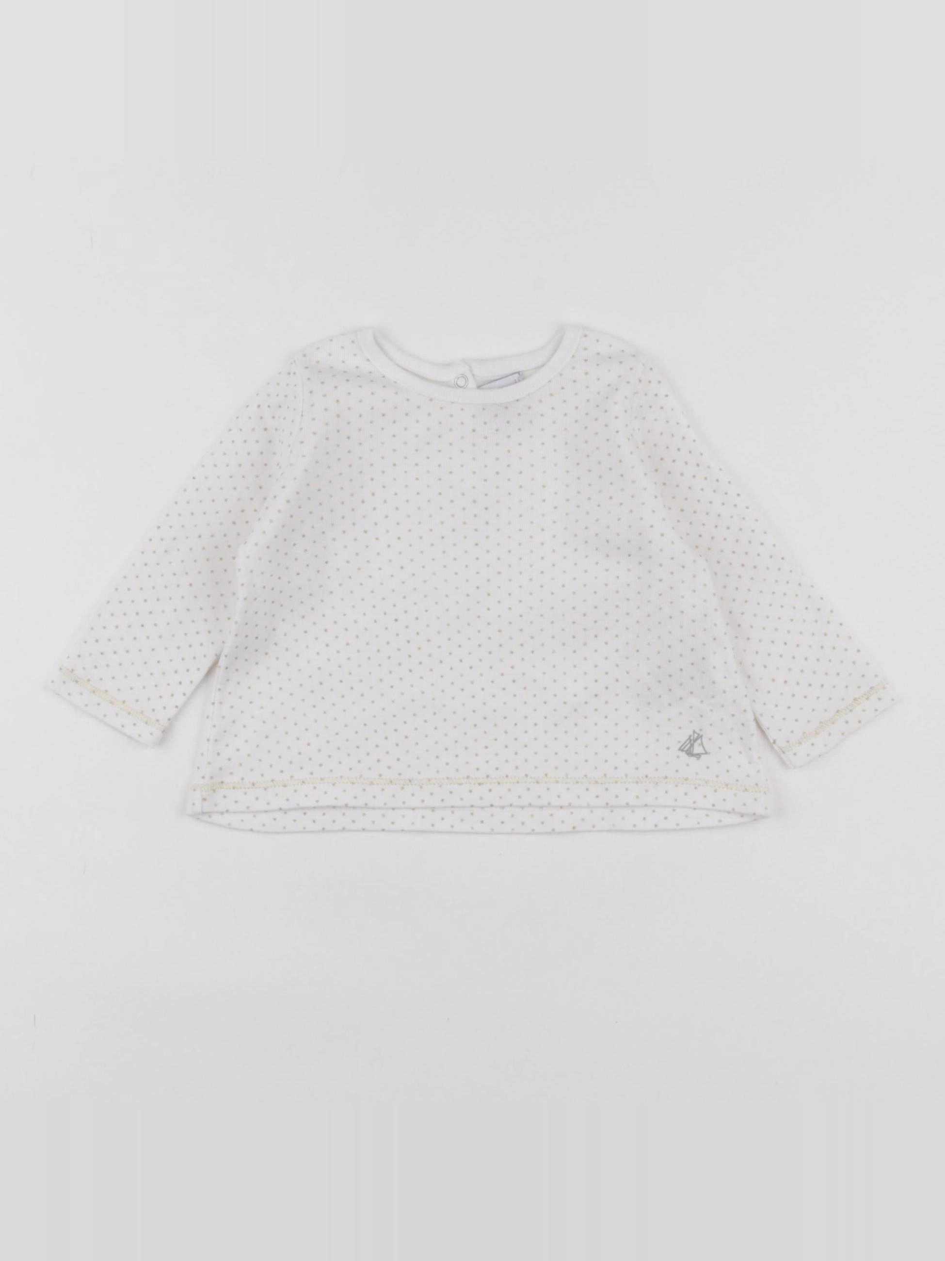 Petit Bateau - tee-shirt blanc - 6 mois