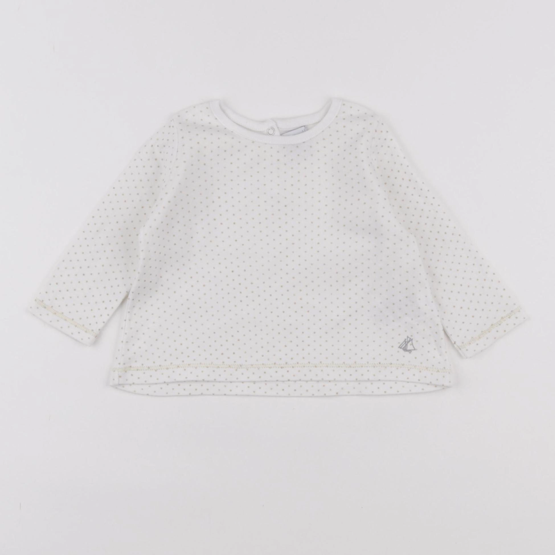 Petit Bateau - tee-shirt blanc - 6 mois