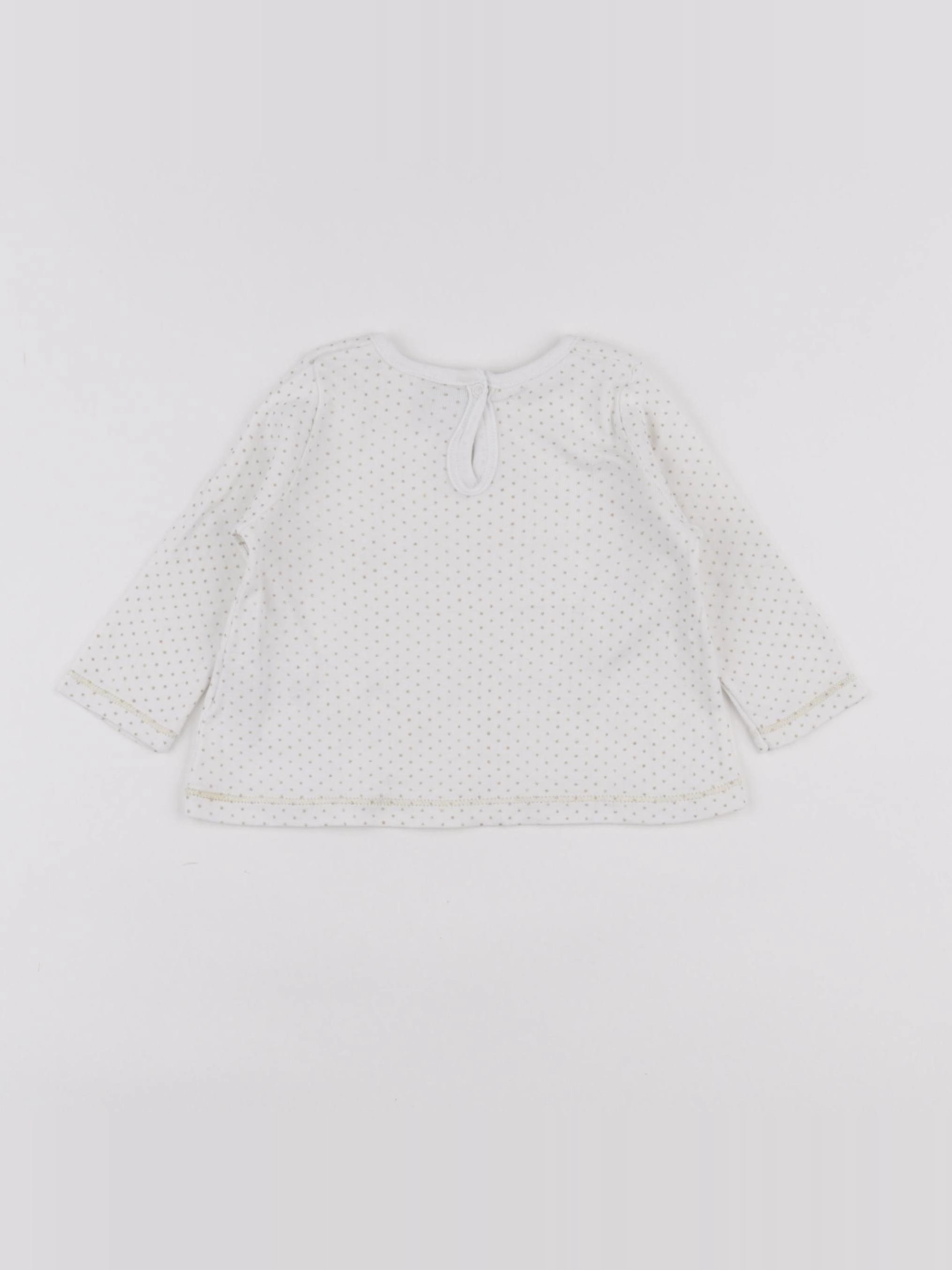 Petit Bateau - tee-shirt blanc - 6 mois