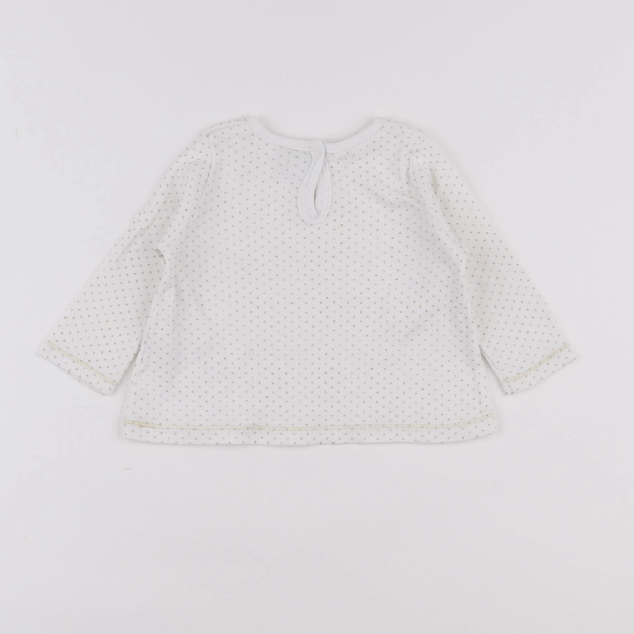 Petit Bateau - tee-shirt blanc - 6 mois