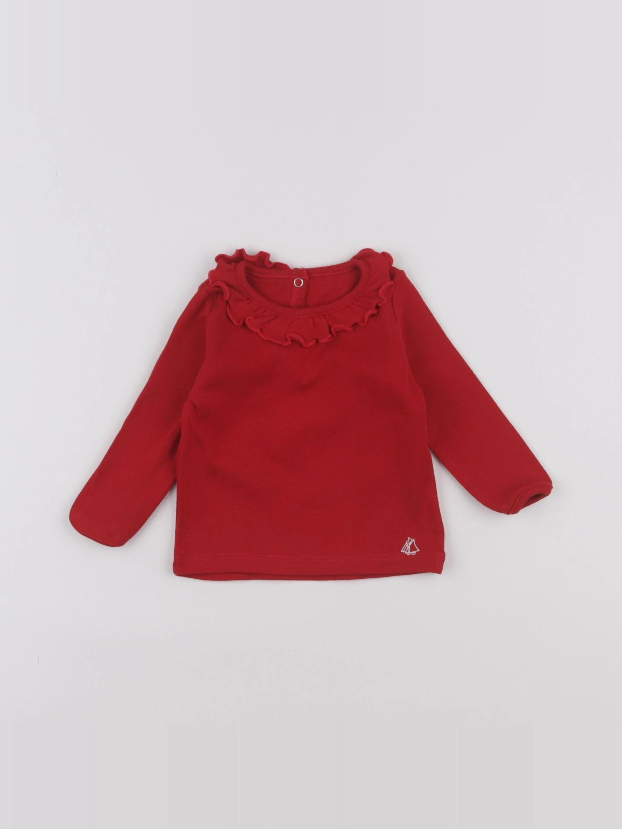 Petit Bateau - tee-shirt rouge - 6 mois