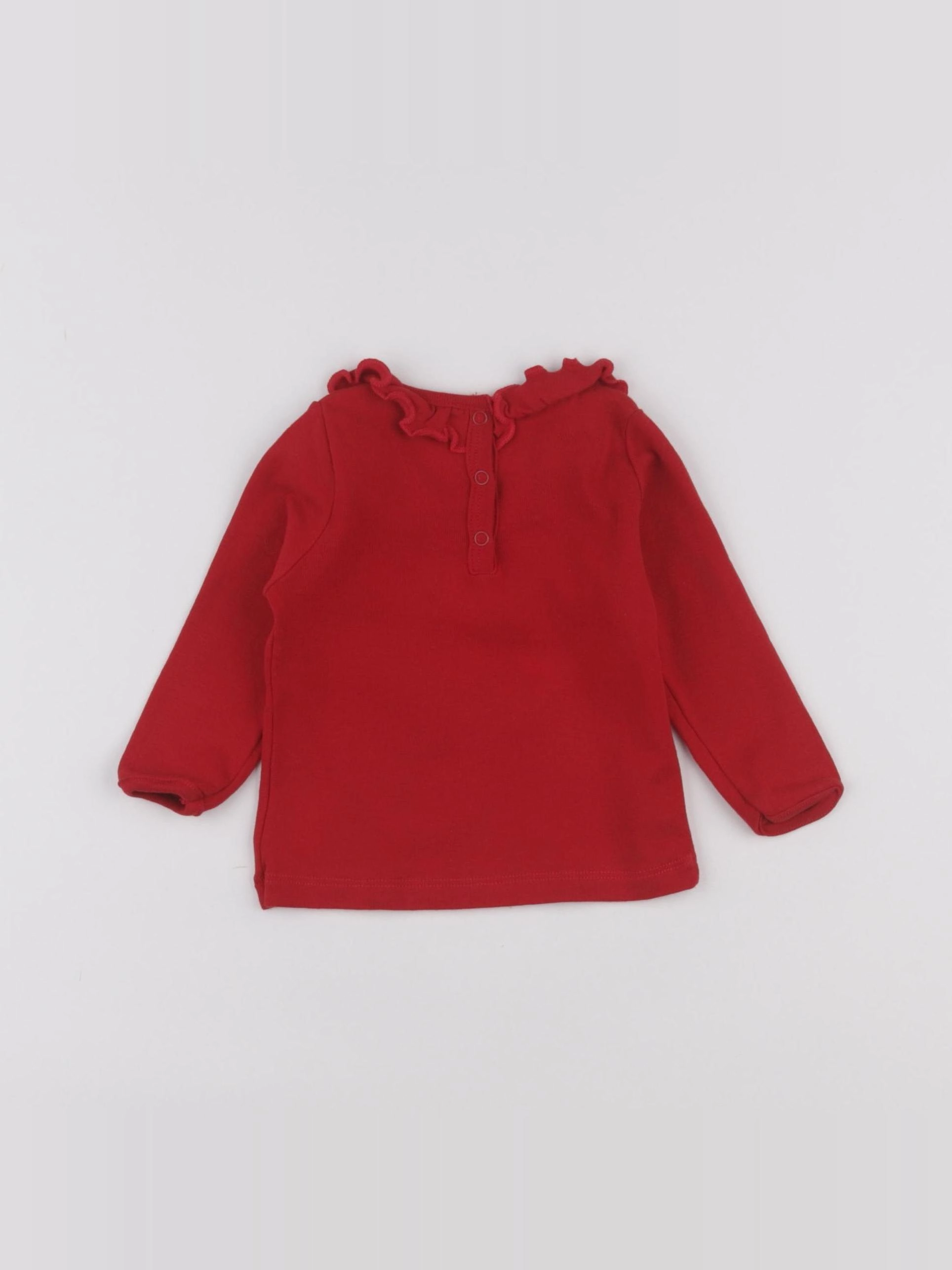 Petit Bateau - tee-shirt rouge - 6 mois