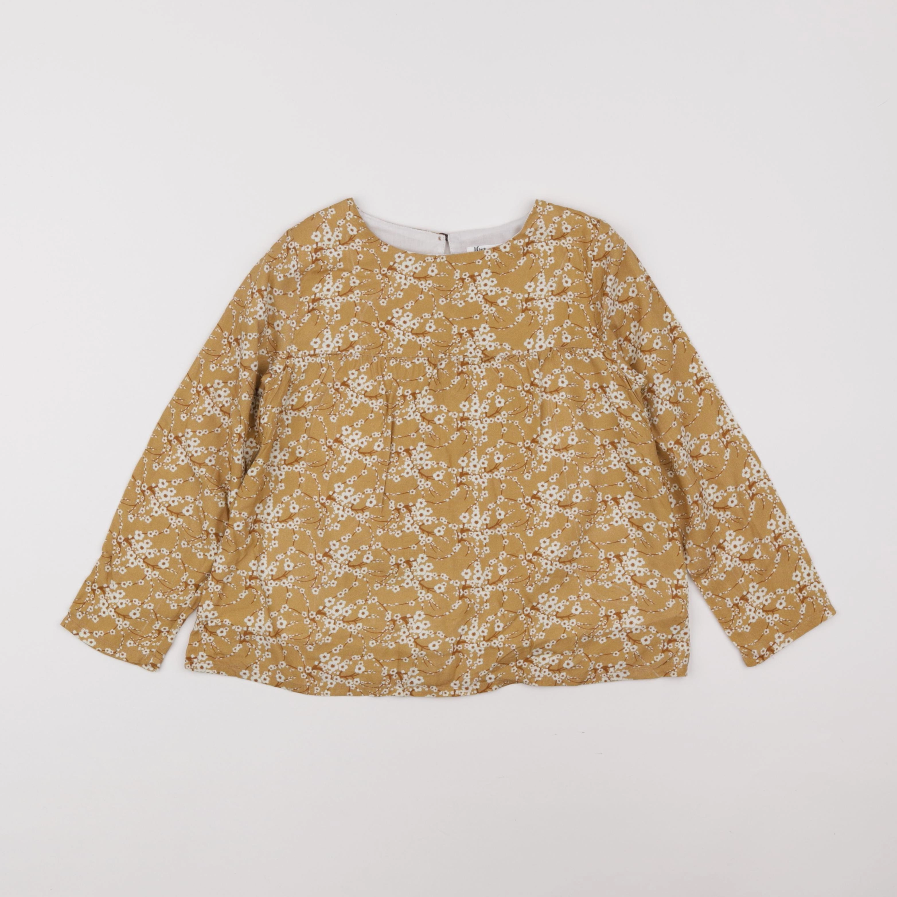 Little Cigogne - blouse marron - 6 ans