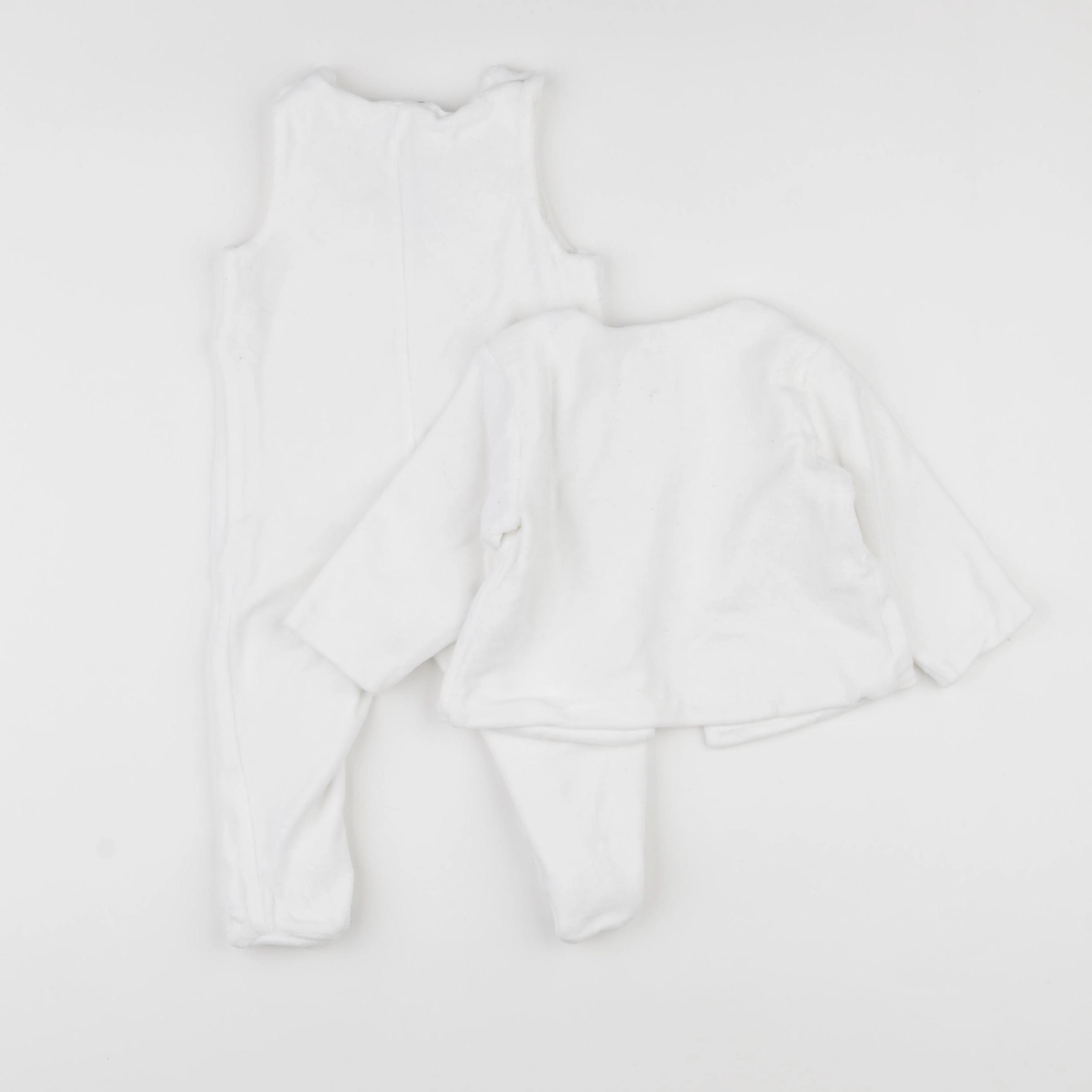 Jacadi - pyjama velours blanc - 12 mois