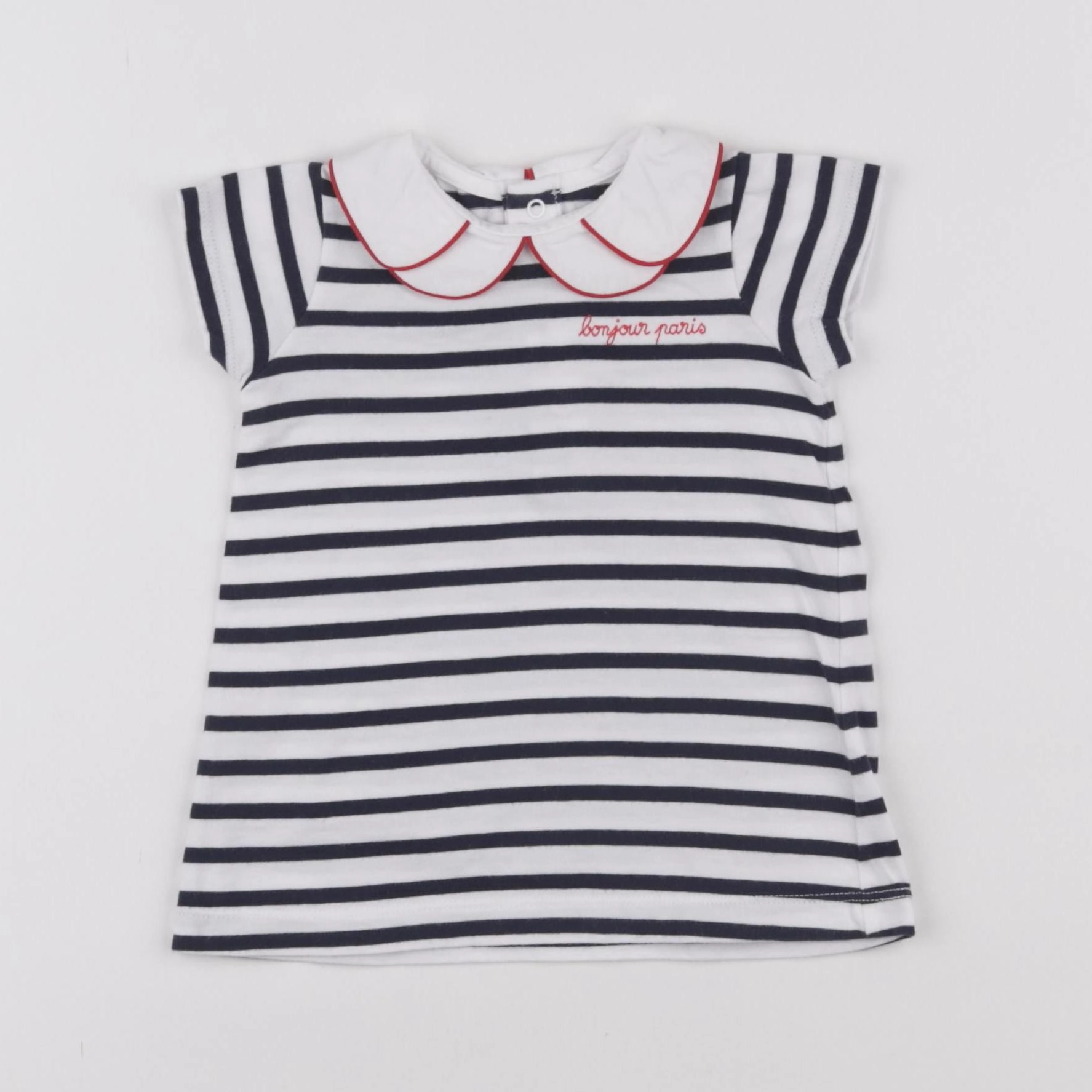 Jacadi - robe blanc, bleu, rouge - 6 mois