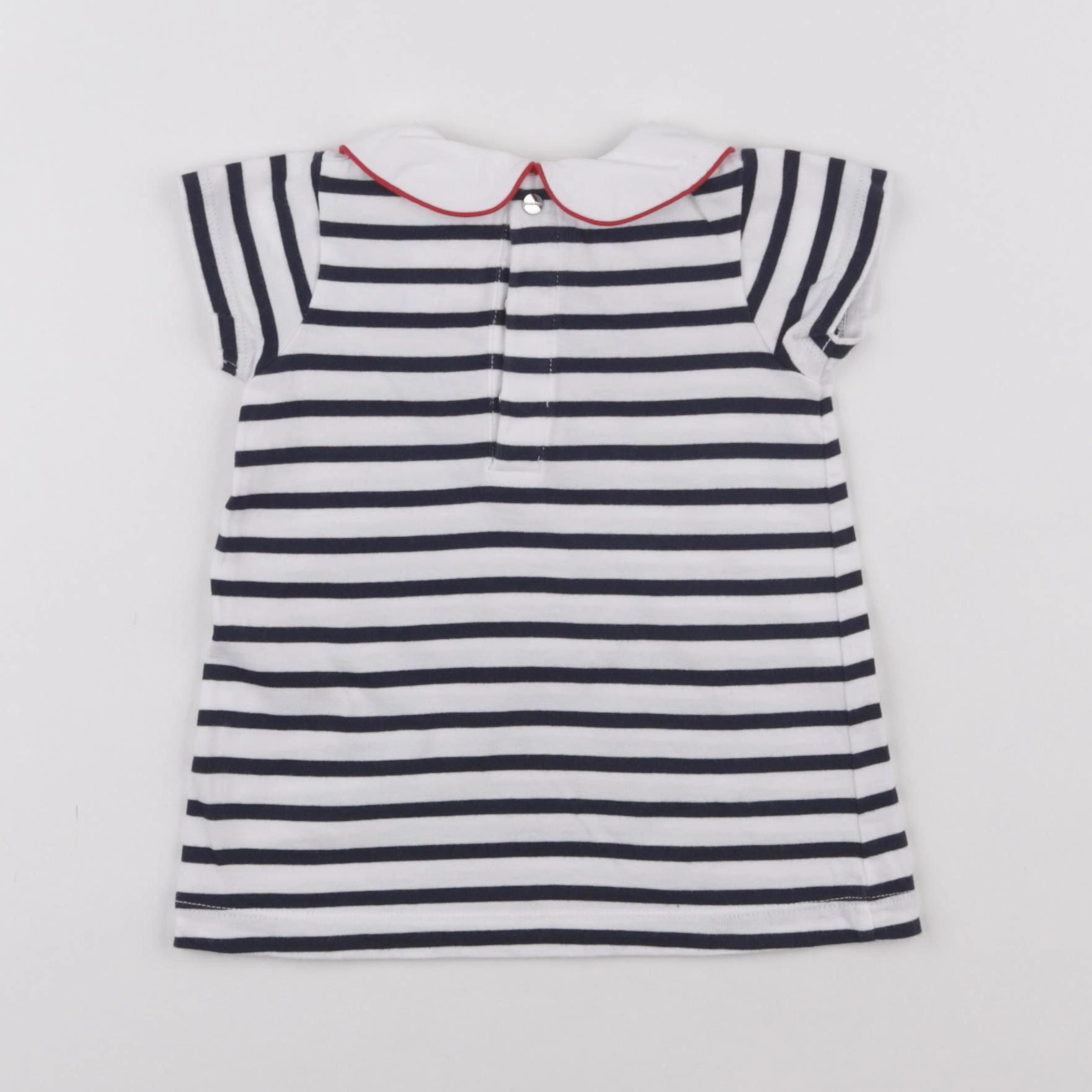 Jacadi - robe blanc, bleu, rouge - 6 mois