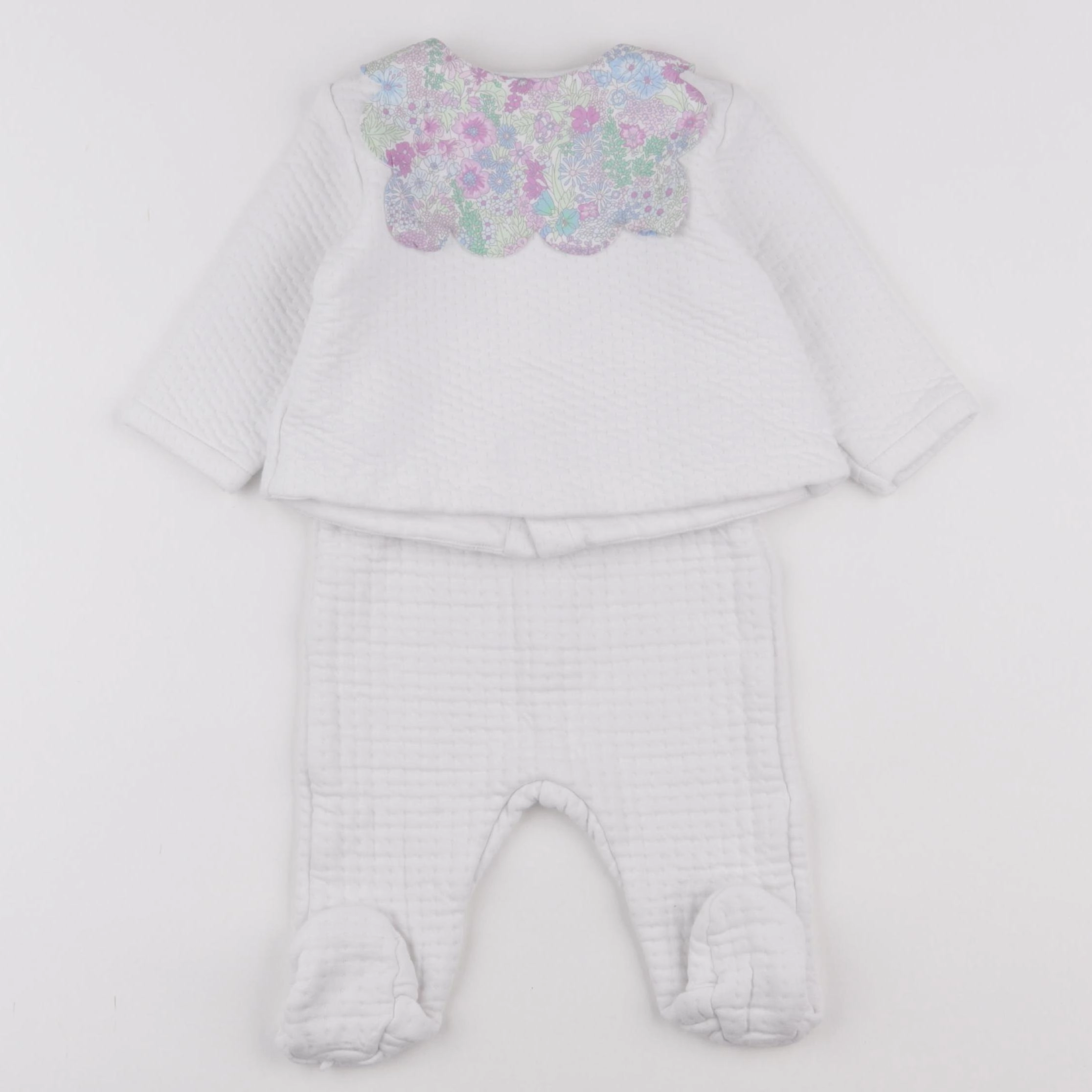 Jacadi - ensemble blanc - 12 mois