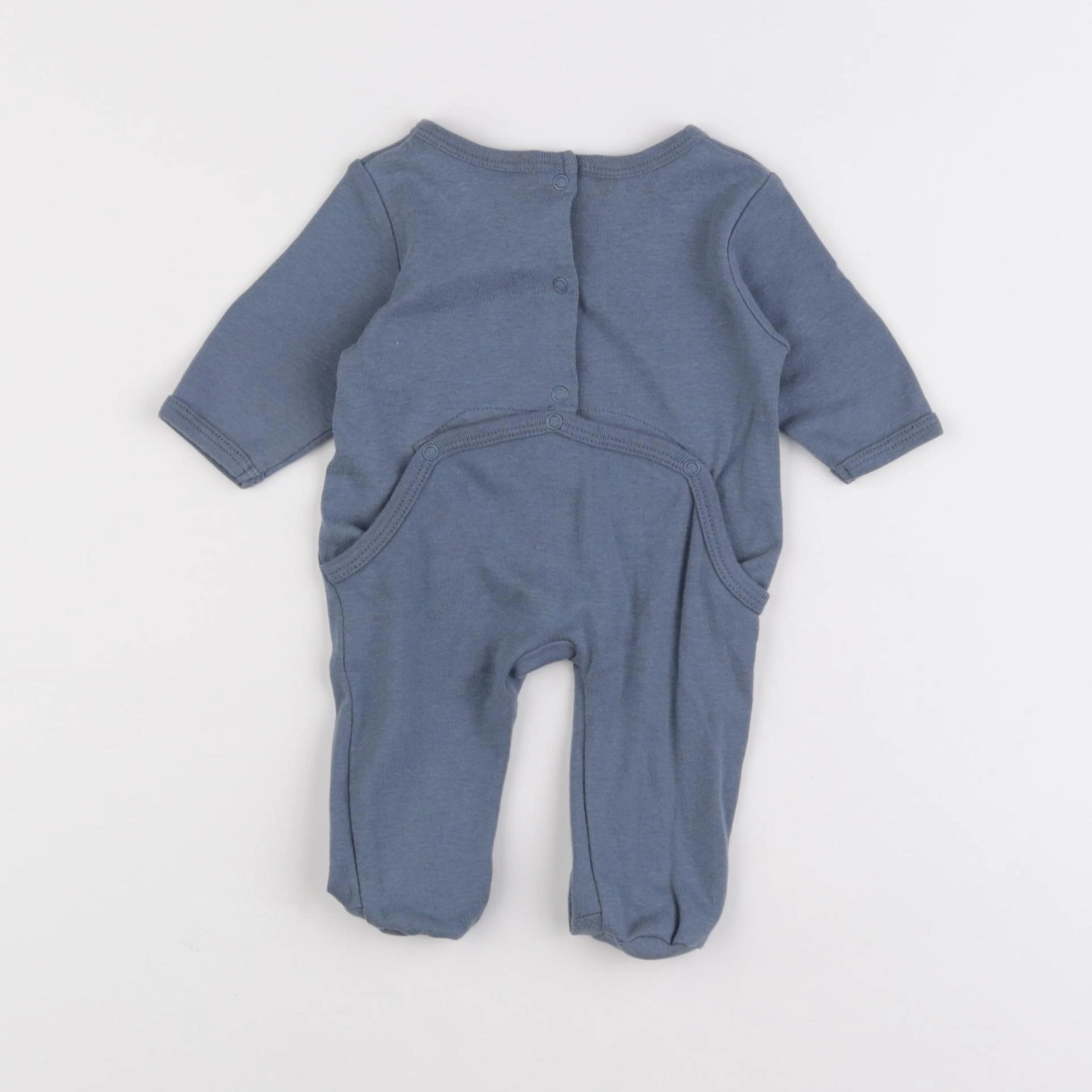 Vertbaudet - pyjama coton bleu - 1 mois