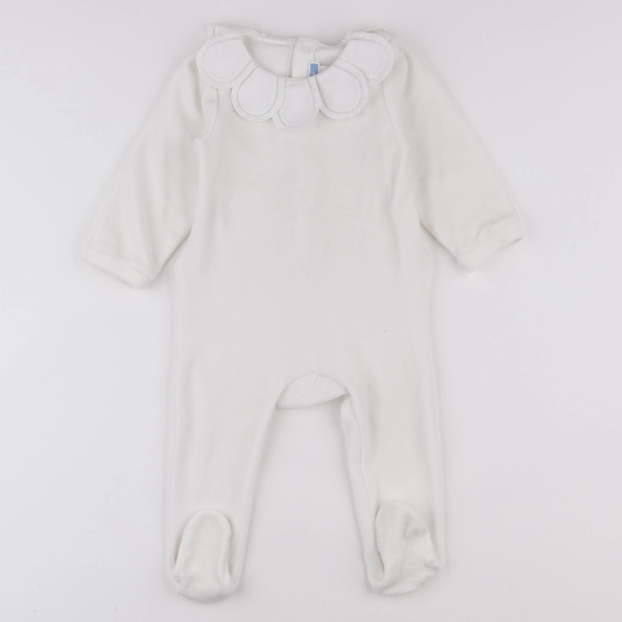 Jacadi - pyjama velours blanc - 12 mois