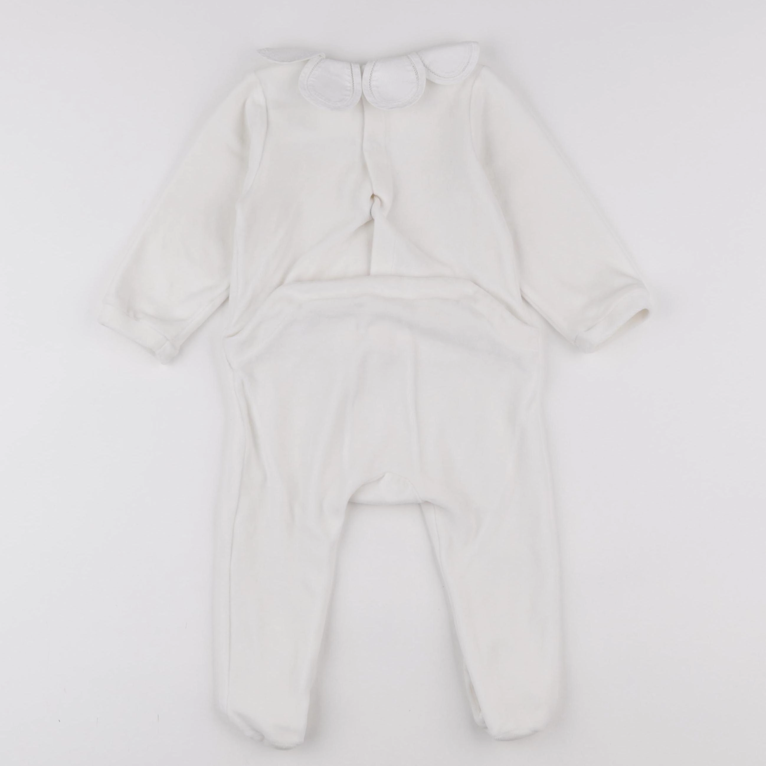 Jacadi - pyjama velours blanc - 12 mois