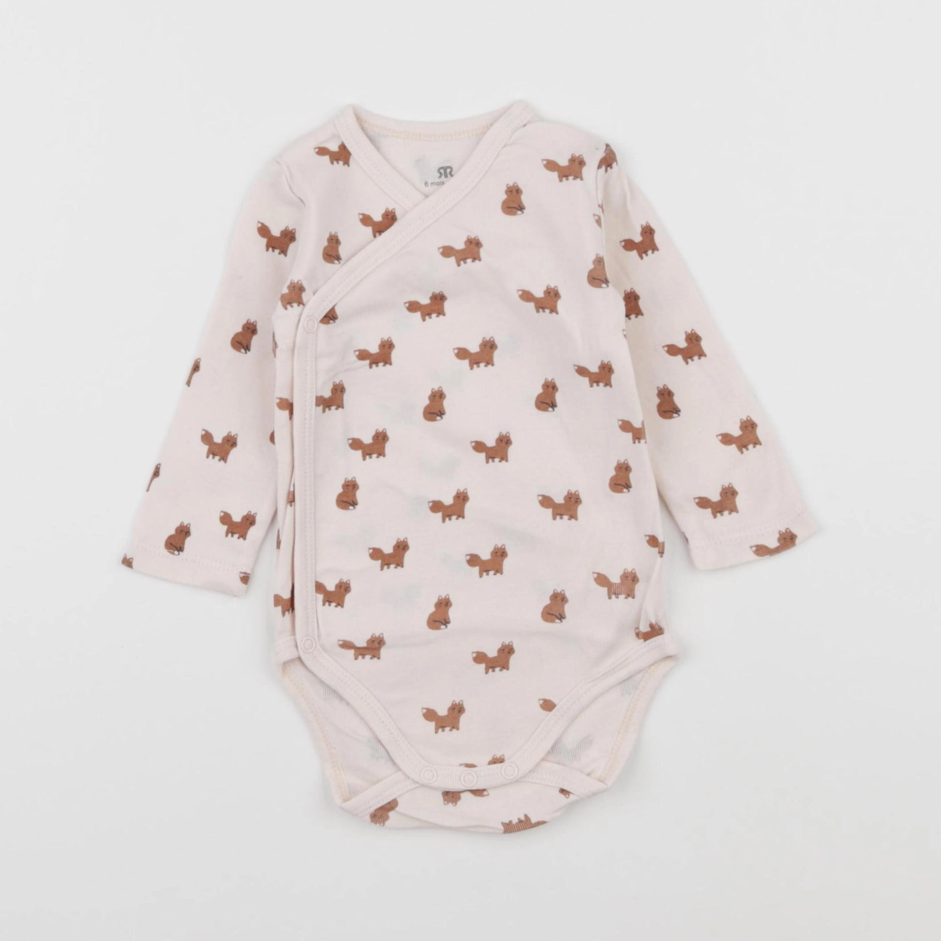 La Redoute - body marron, beige - 6 mois