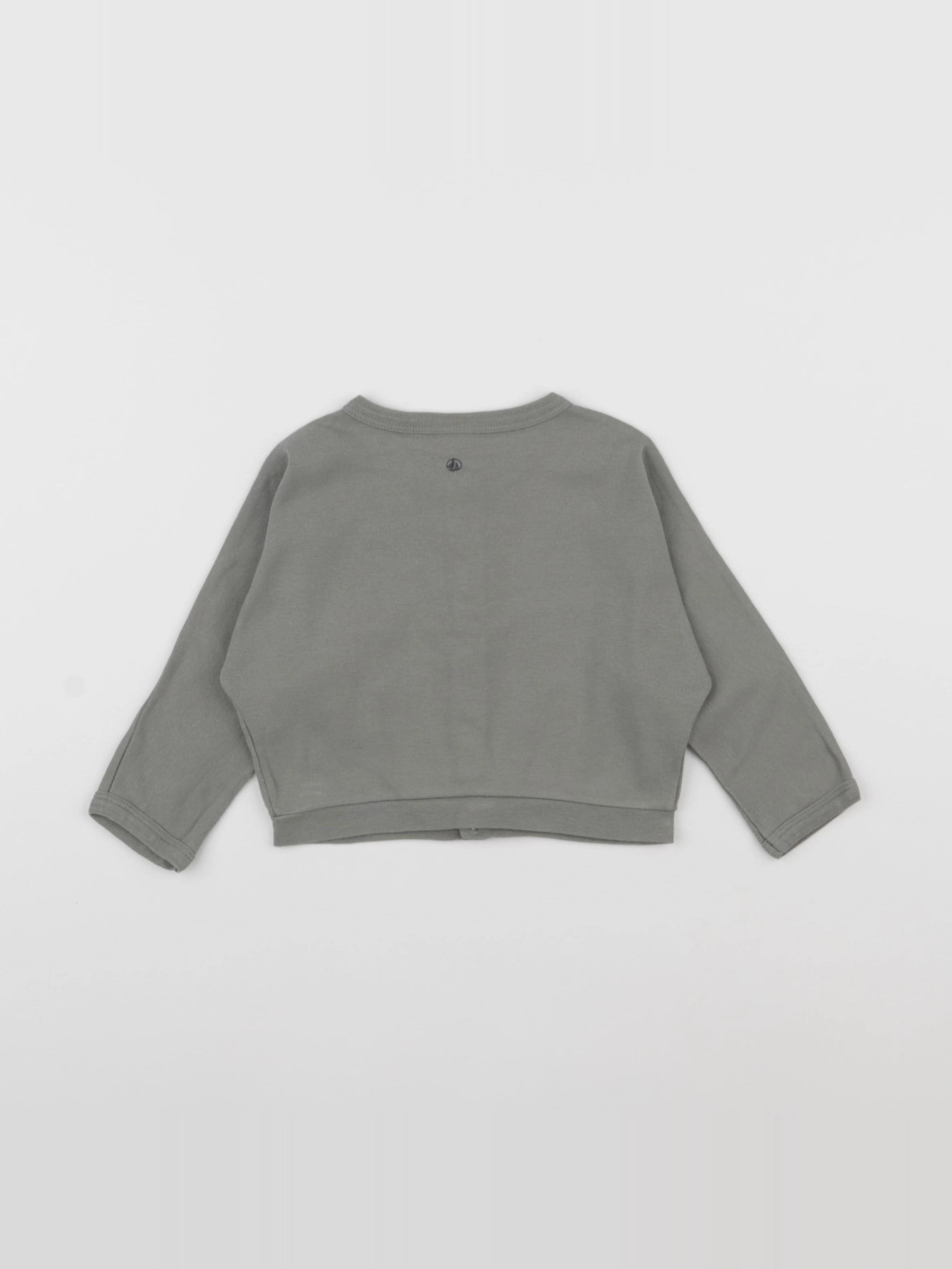Petit Bateau - tee-shirt vert - 12 mois