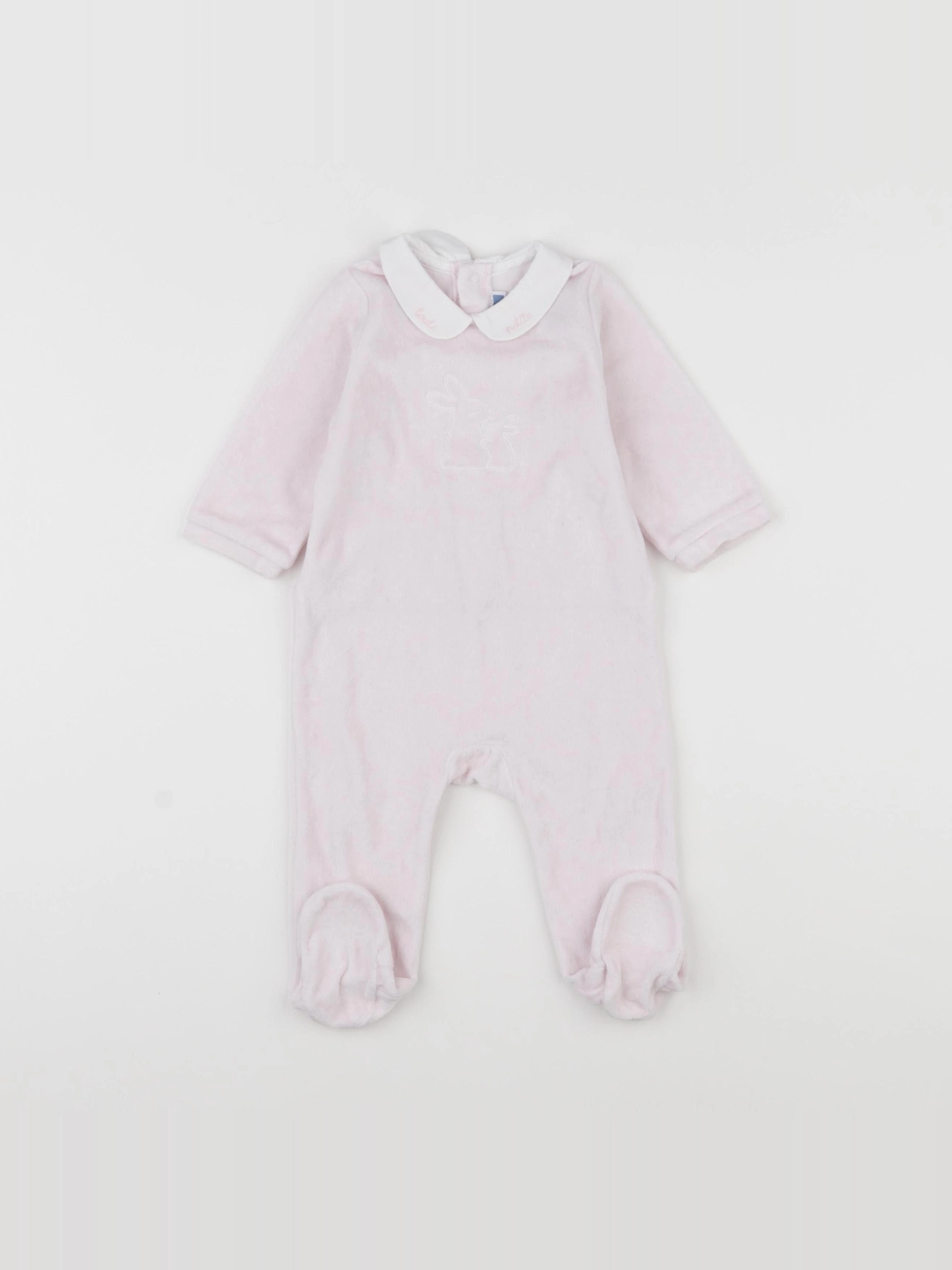 Jacadi - pyjama velours rose - 6 mois