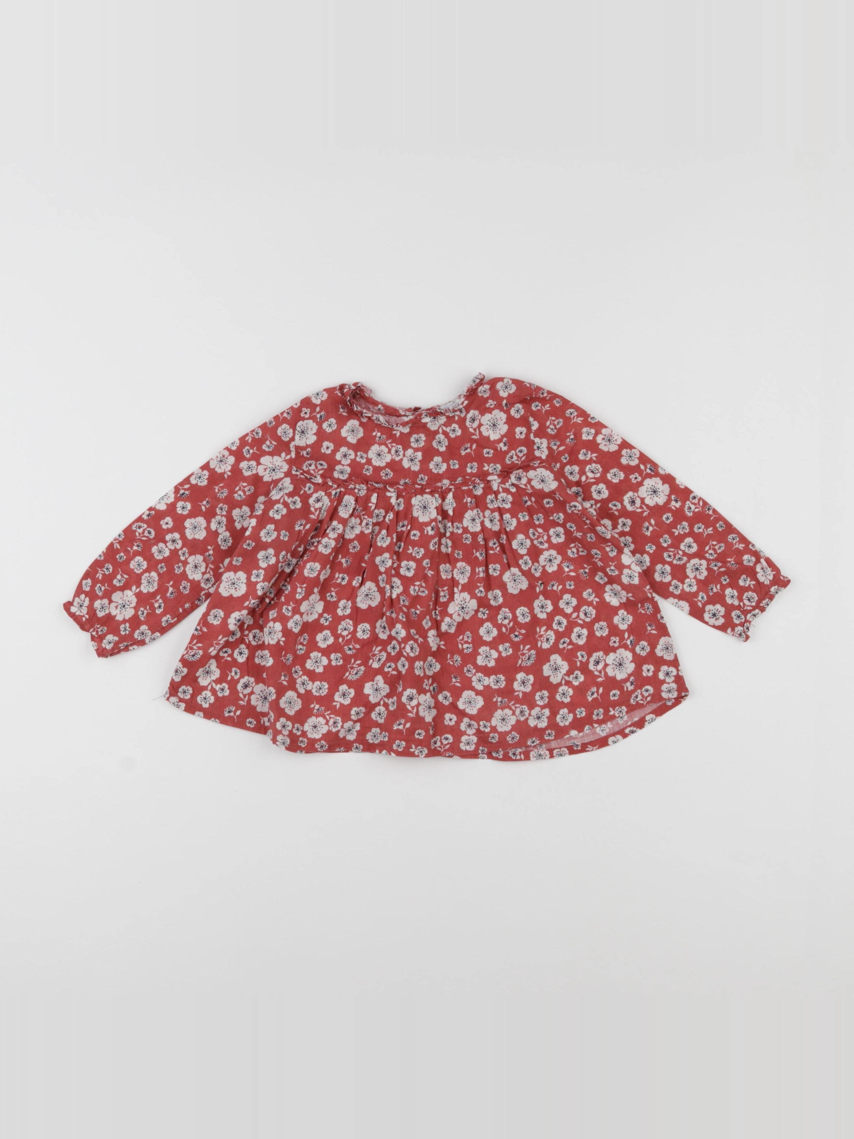 Boutchou - blouse rose - 12 mois