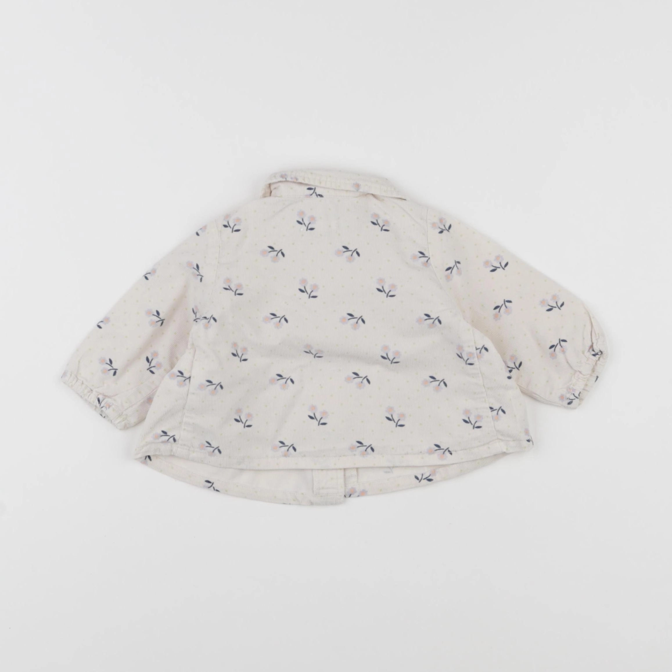 Boutchou - blouse beige, bleu - 3 mois