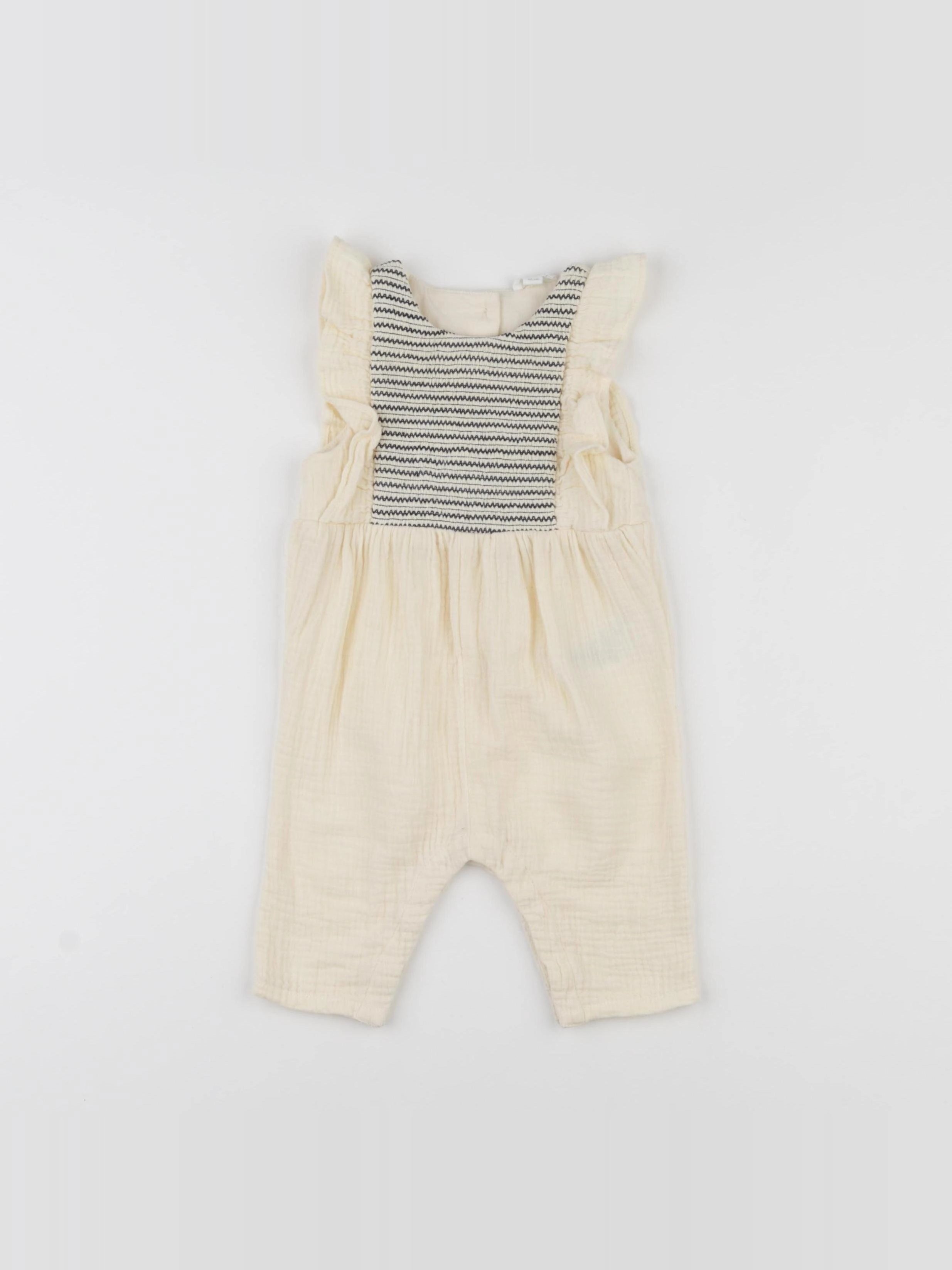 Vertbaudet - combinaison beige - 3 mois