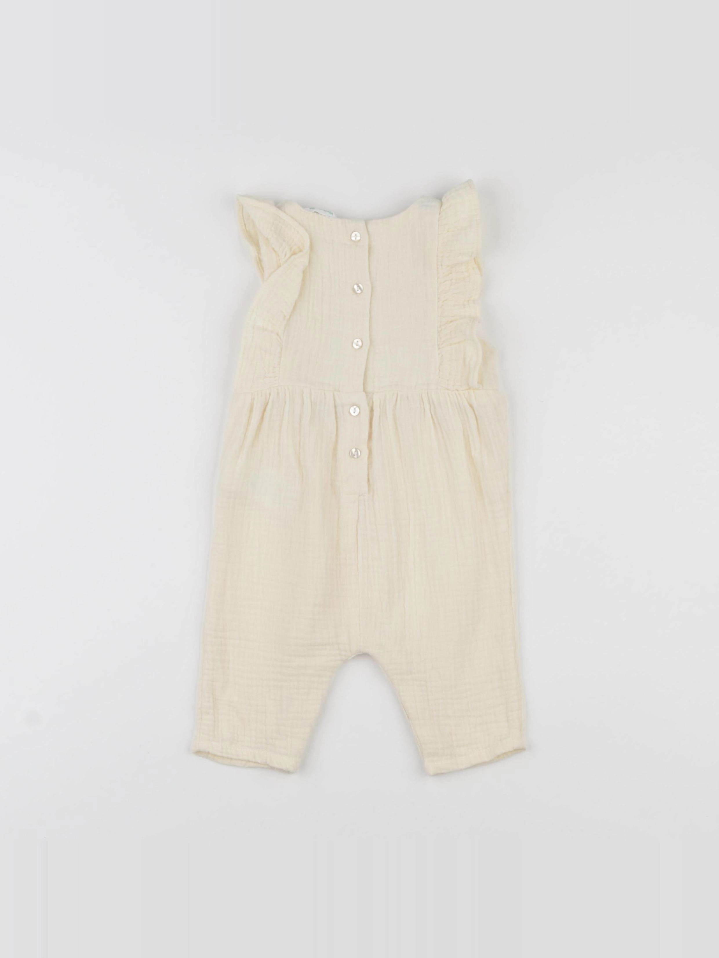 Vertbaudet - combinaison beige - 3 mois
