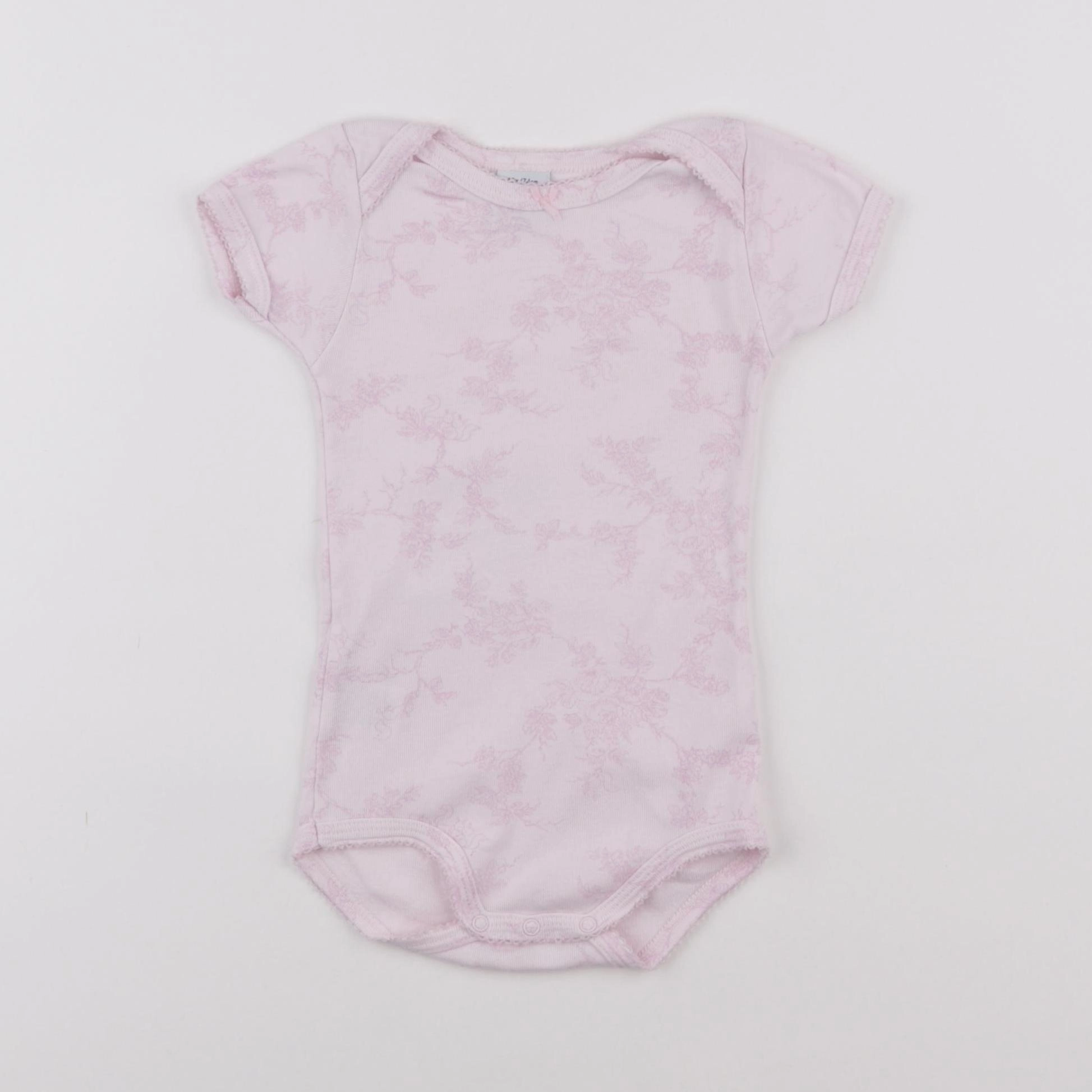 Petit Bateau - body rose - 12 mois