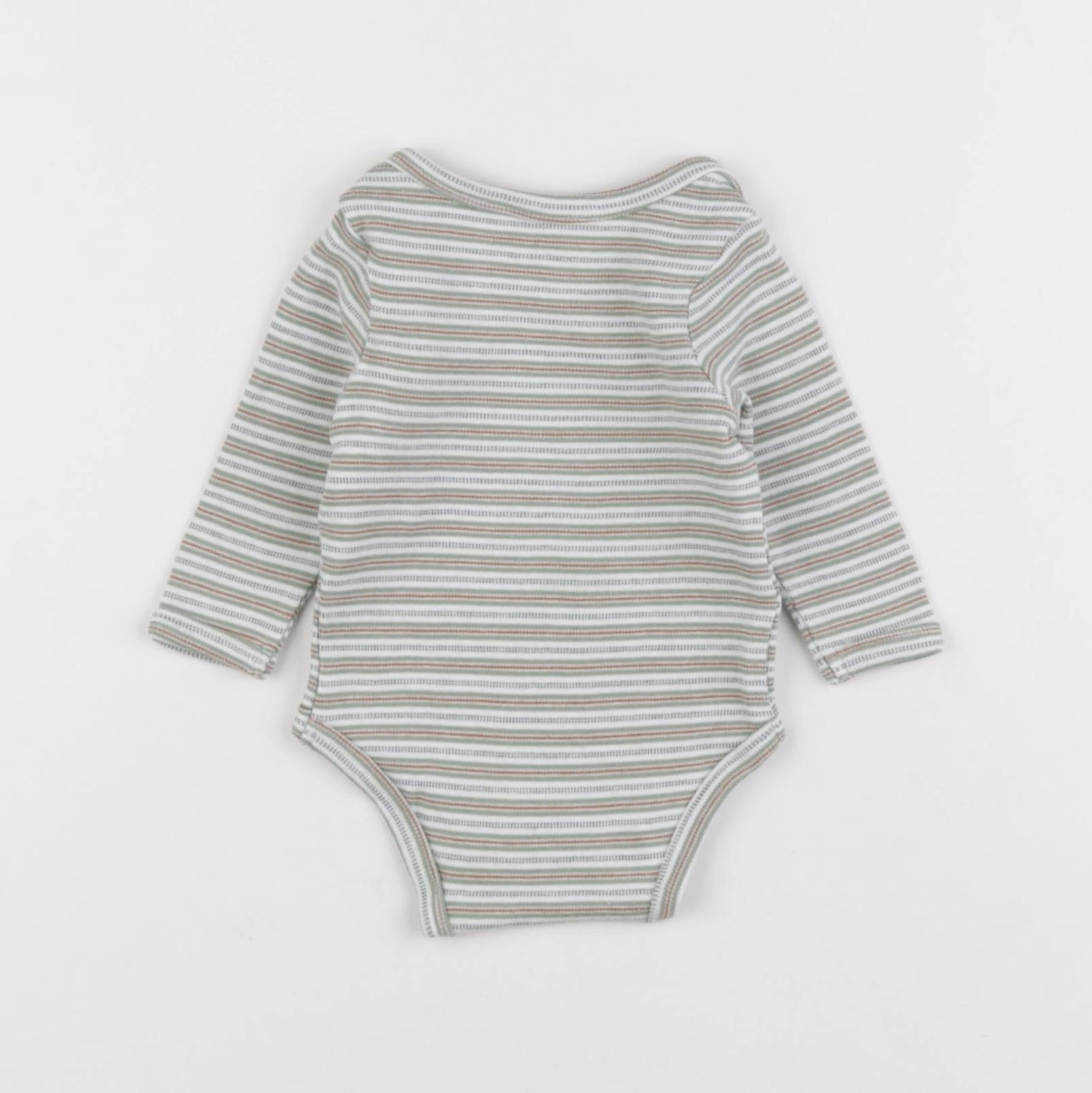 Vertbaudet - body vert, blanc - 3 mois