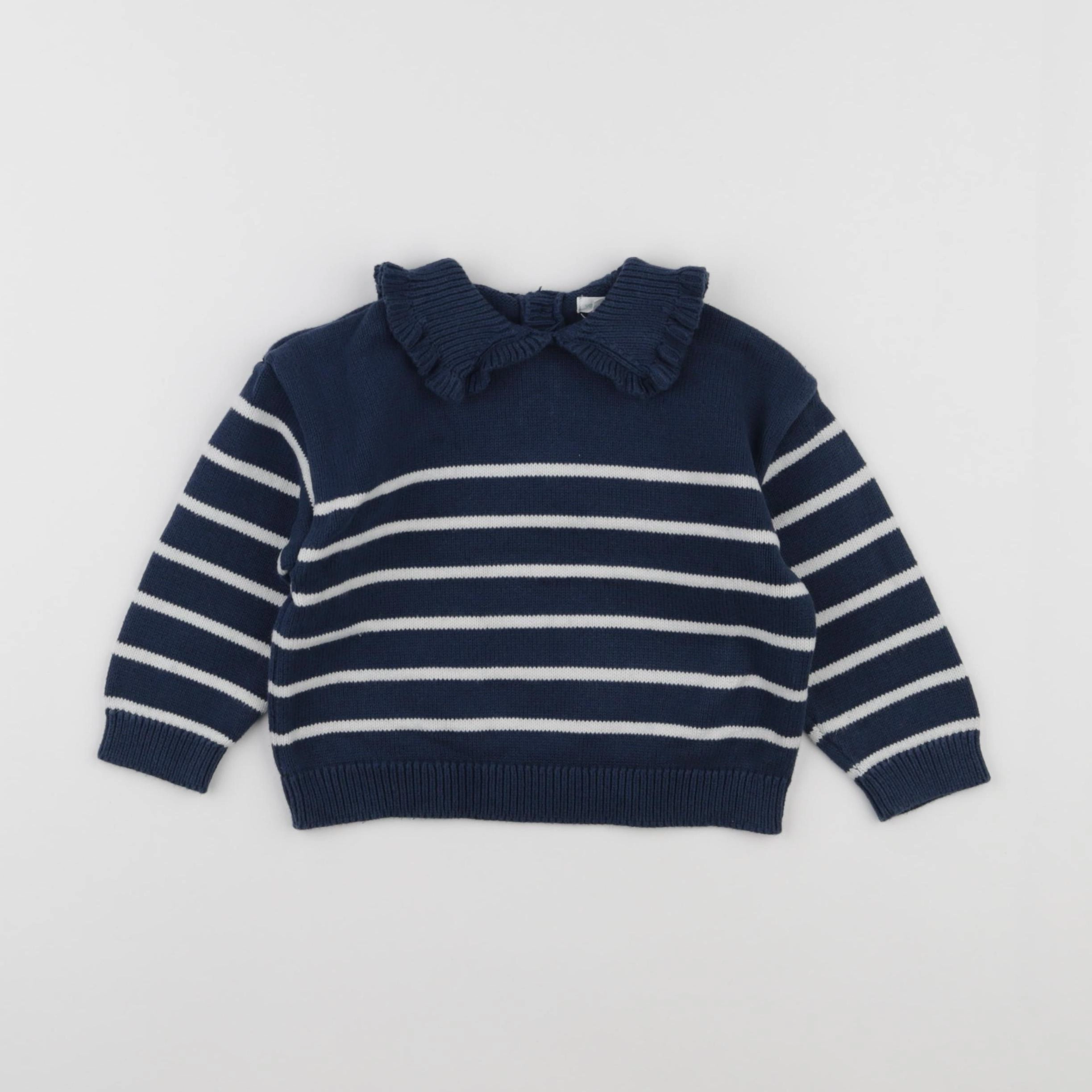 Vertbaudet - pull bleu - 2 ans