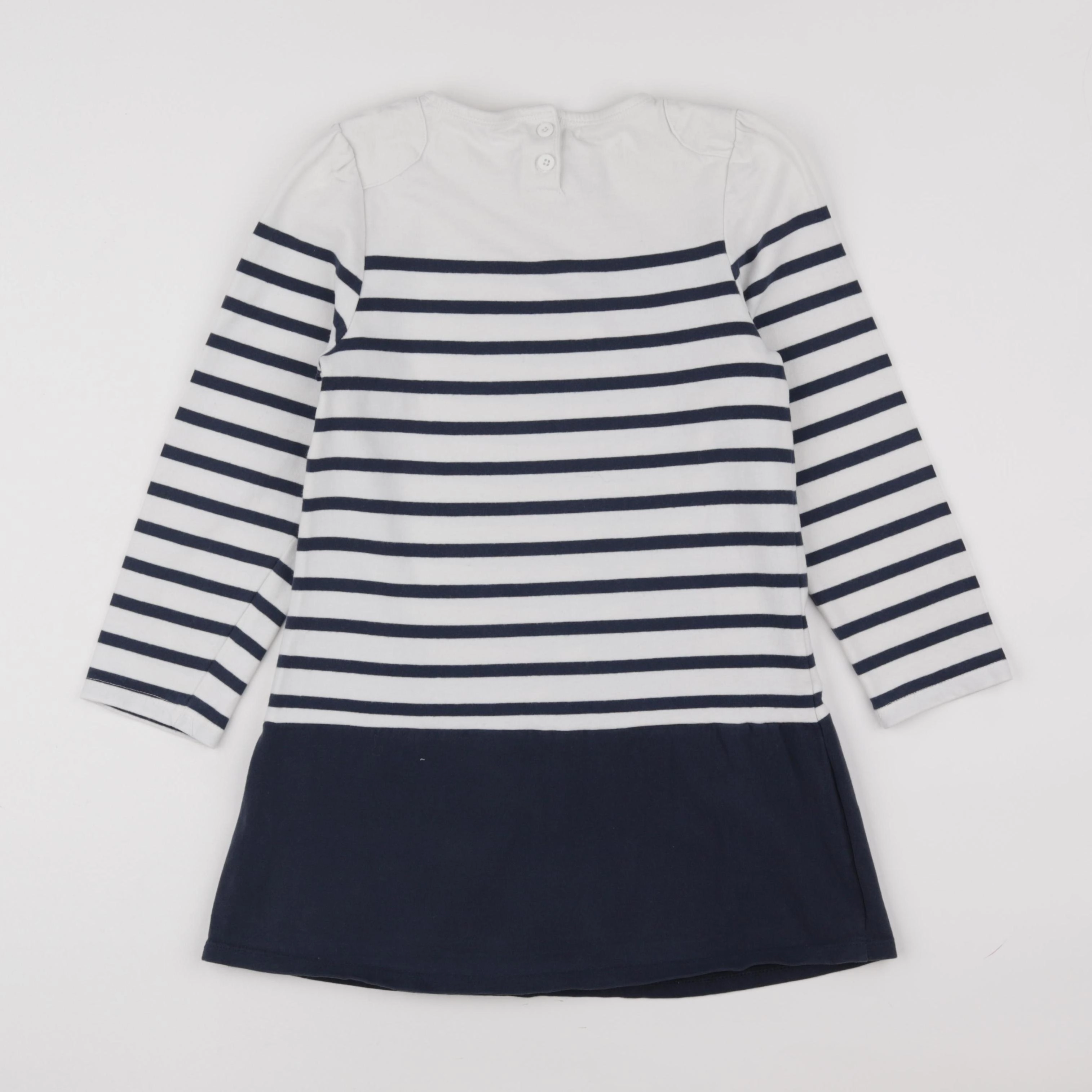 Vertbaudet - robe blanc, bleu - 10 ans