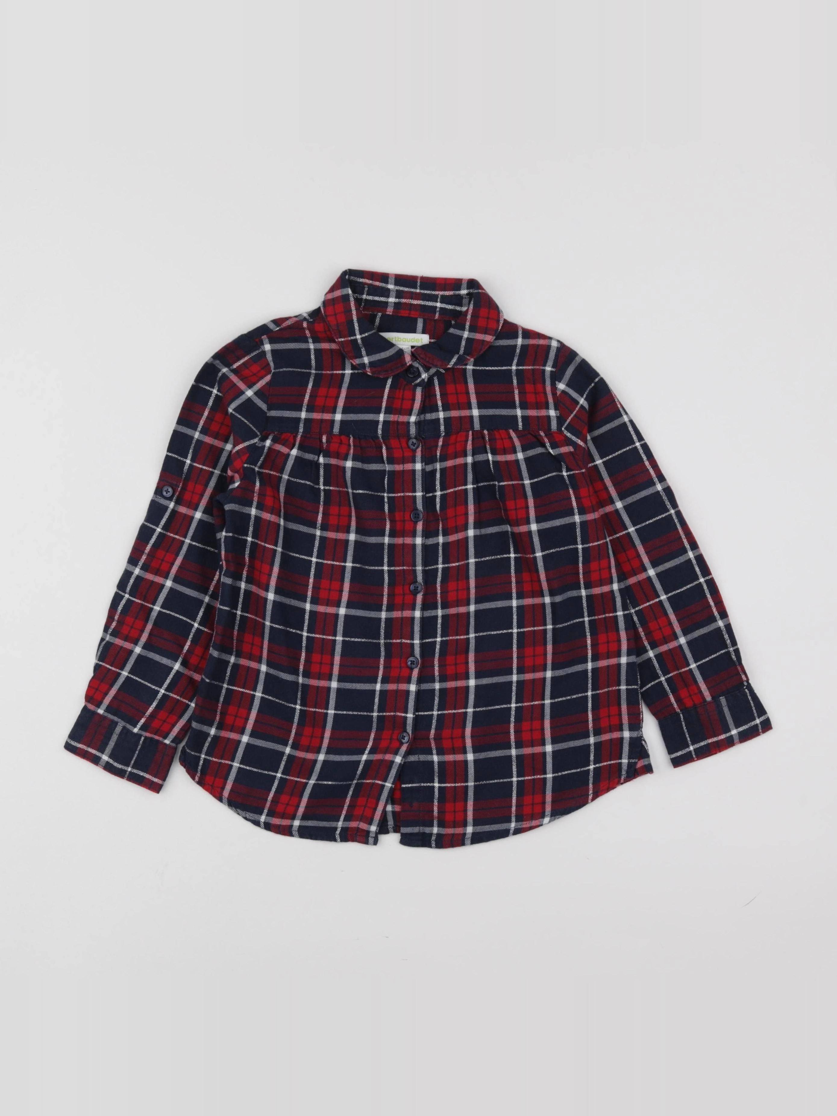 Vertbaudet - blouse rouge, bleu - 6 ans
