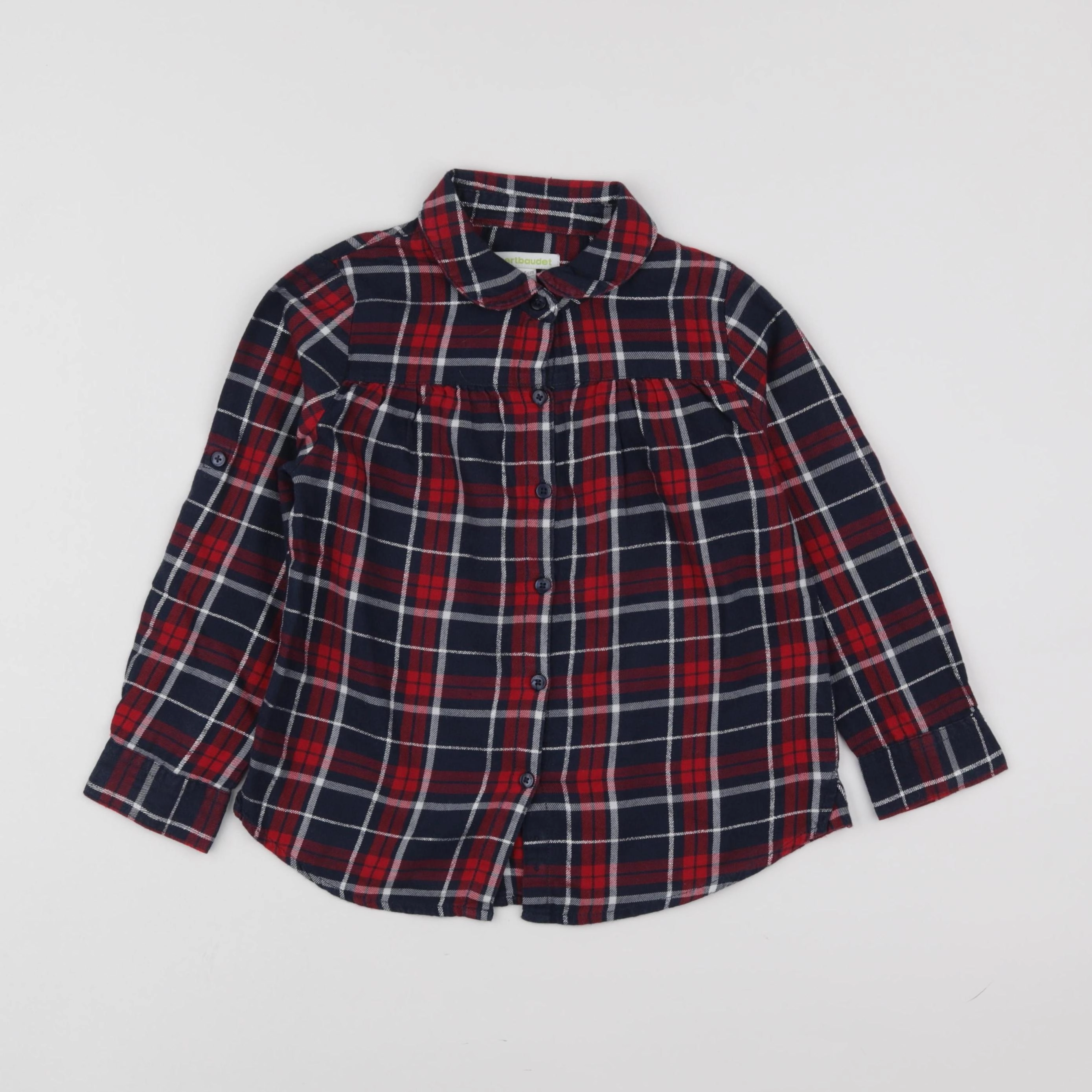 Vertbaudet - blouse rouge, bleu - 6 ans