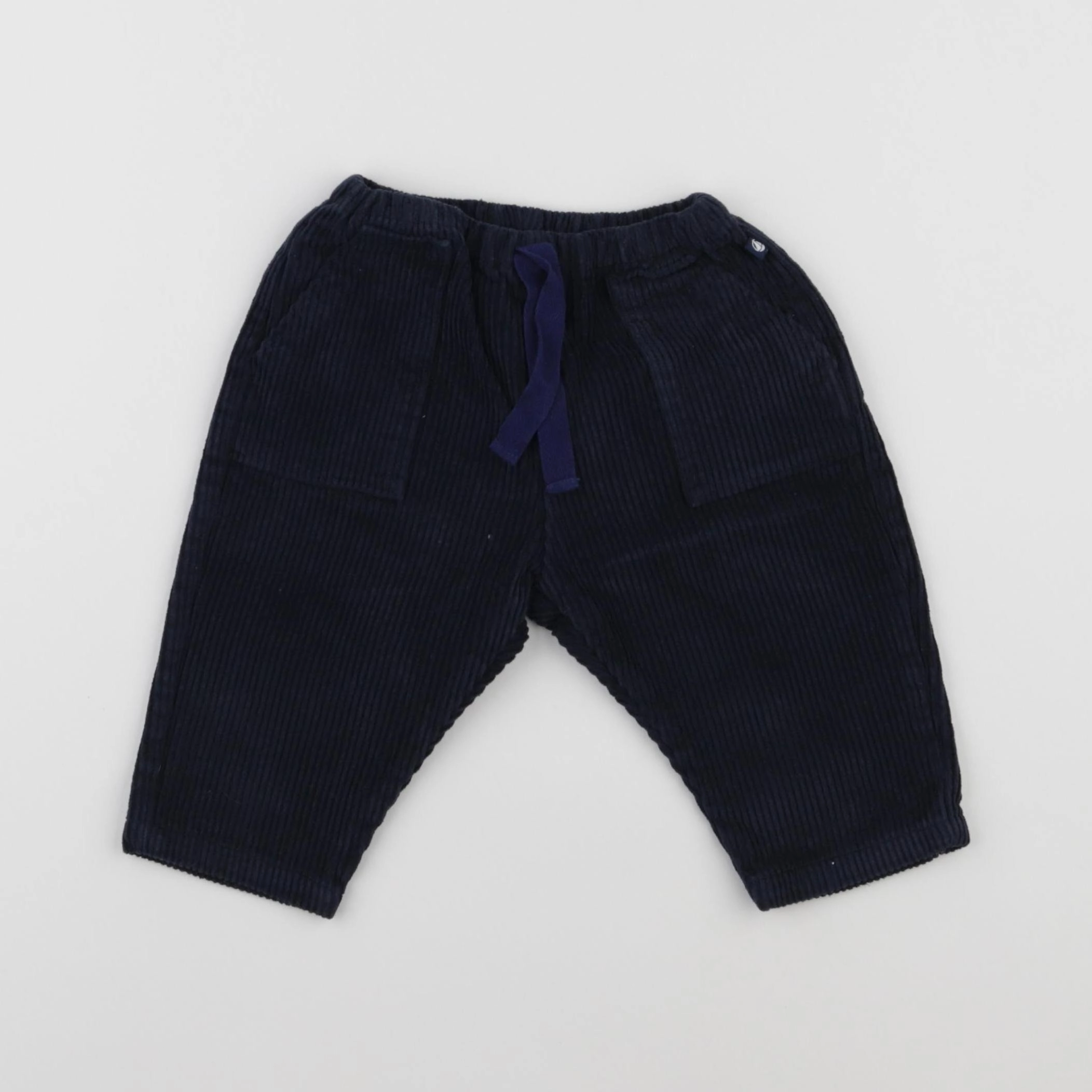 Petit Bateau - pantalon bleu - 12 mois
