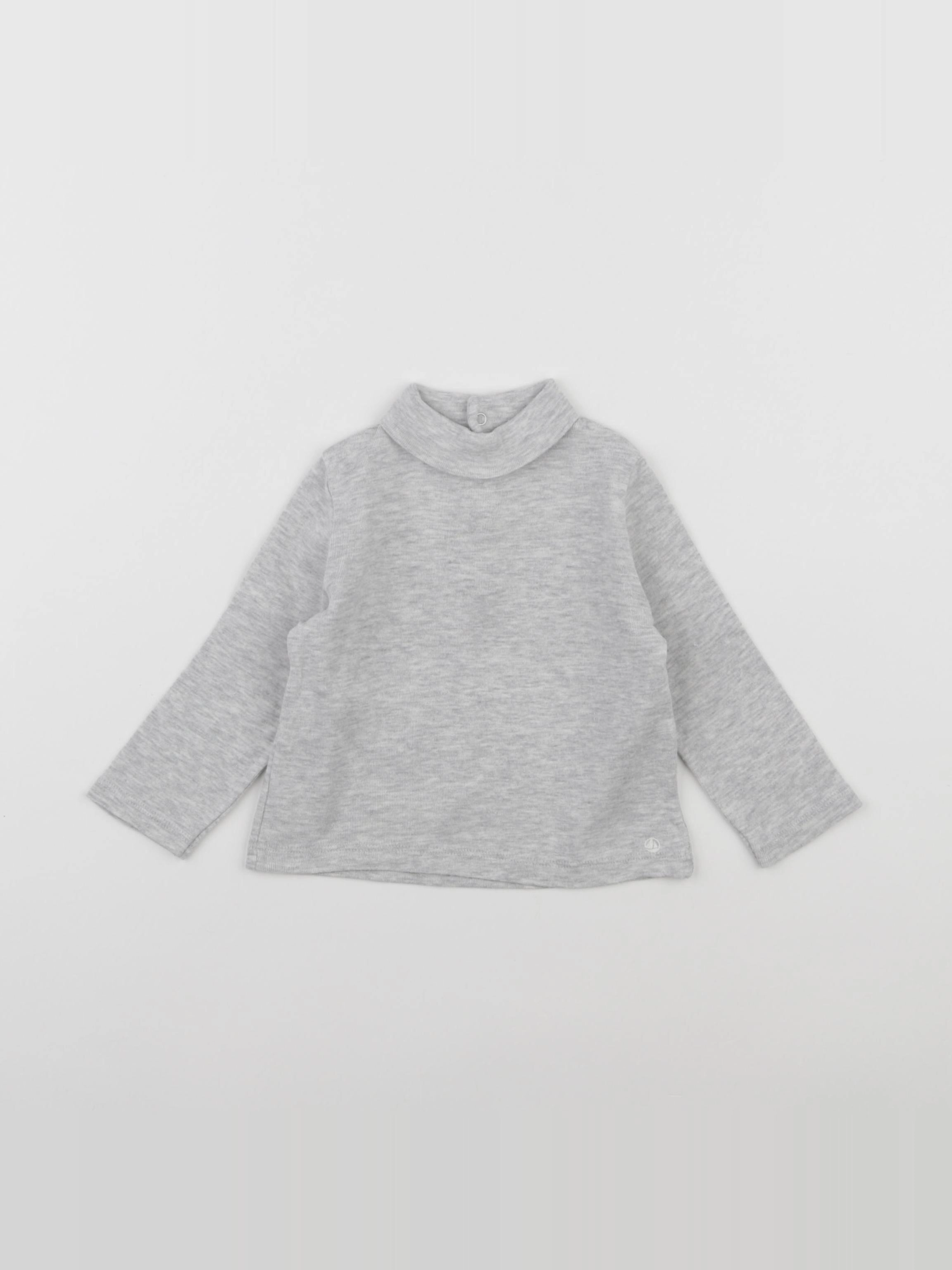Petit Bateau - sous-pull gris - 12 mois