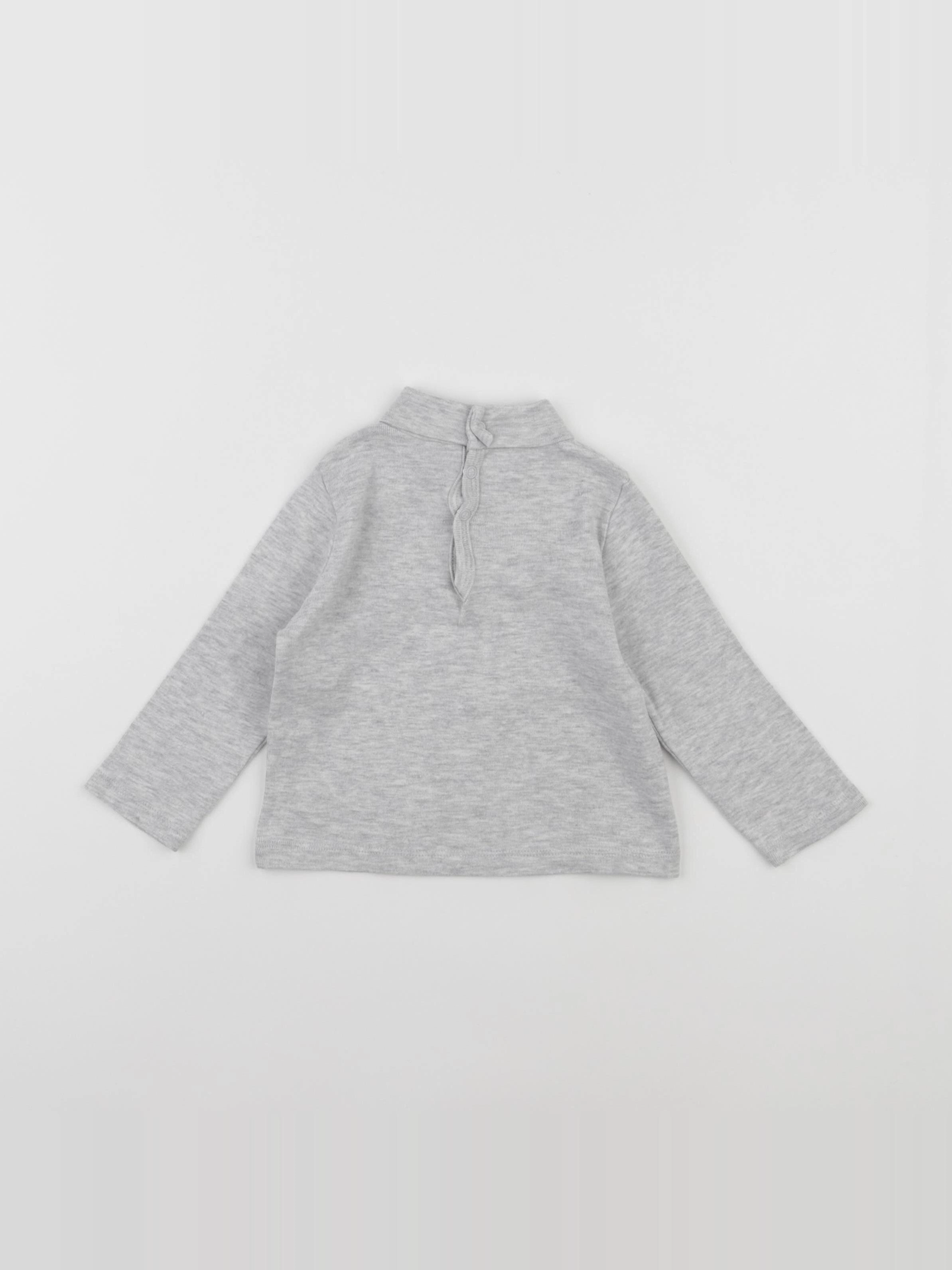 Petit Bateau - sous-pull gris - 12 mois