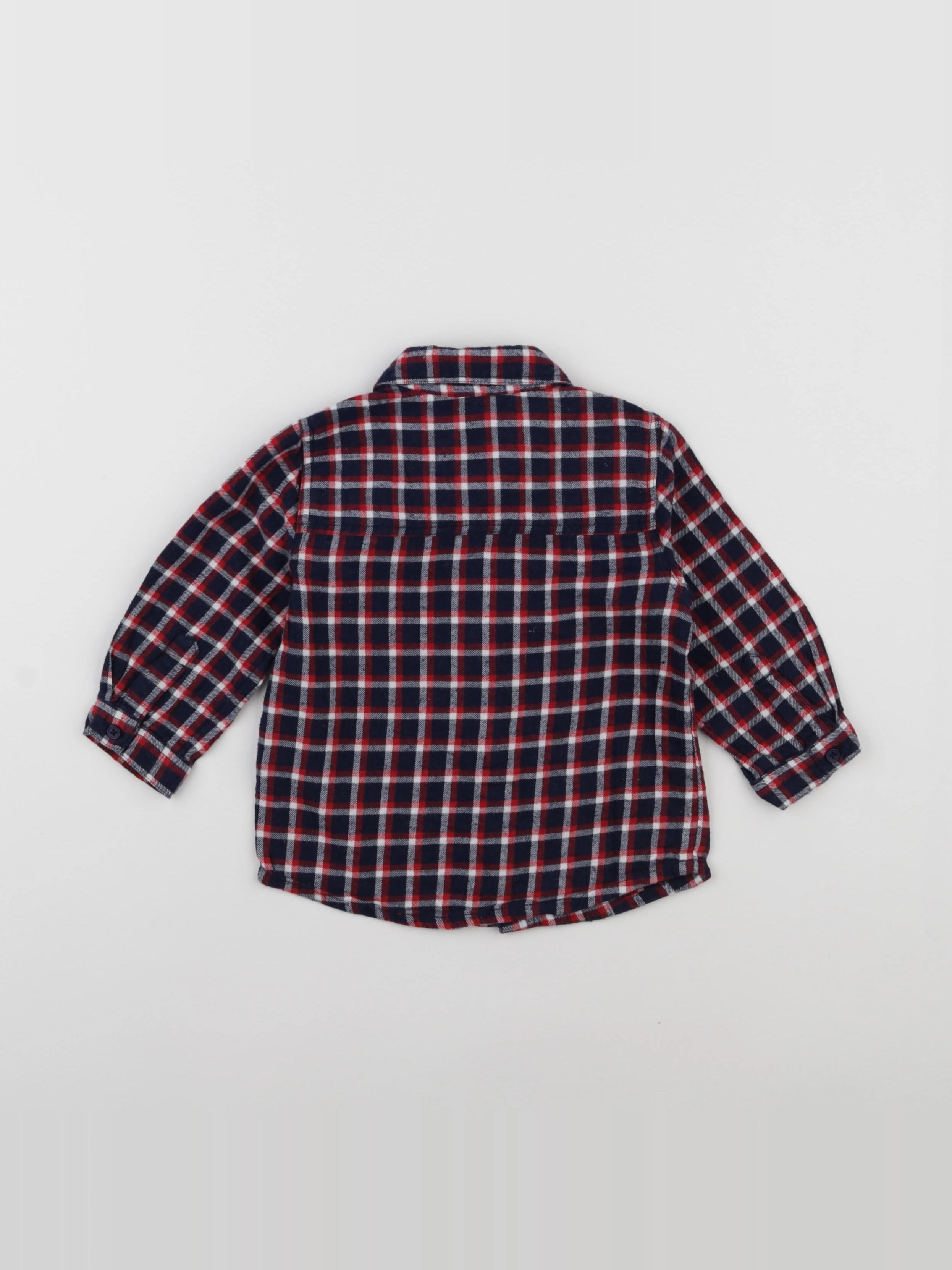 Boutchou - chemise bleu - 12 mois