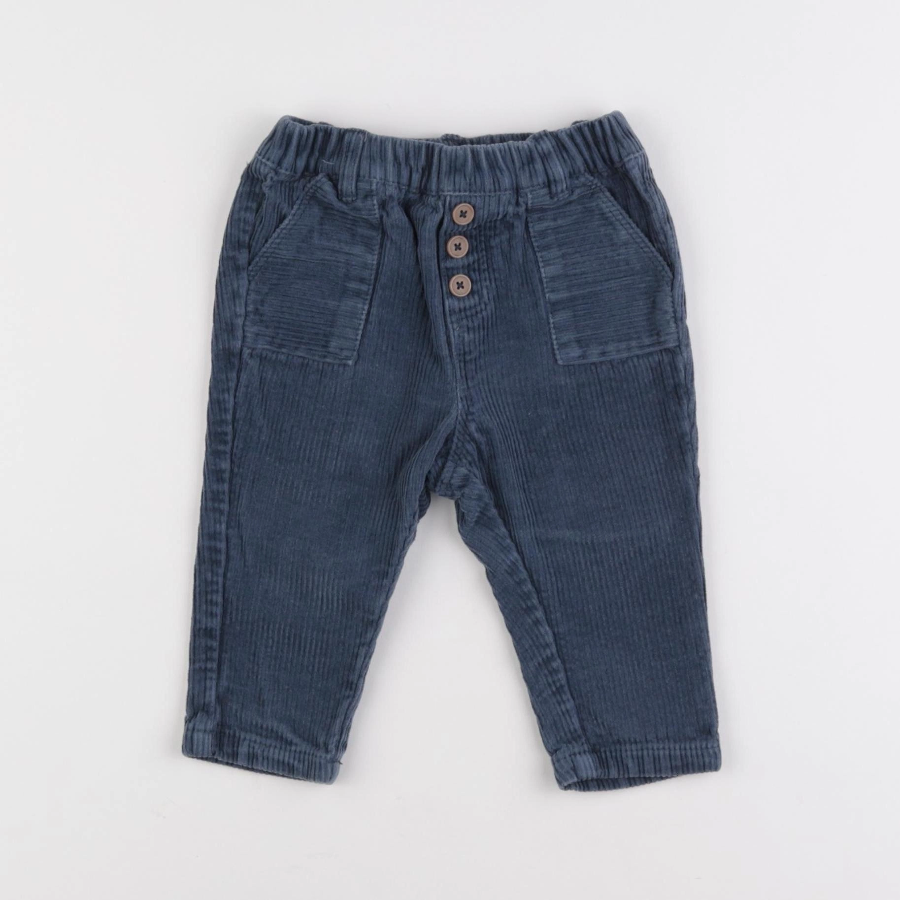 Vertbaudet - pantalon bleu - 9 mois