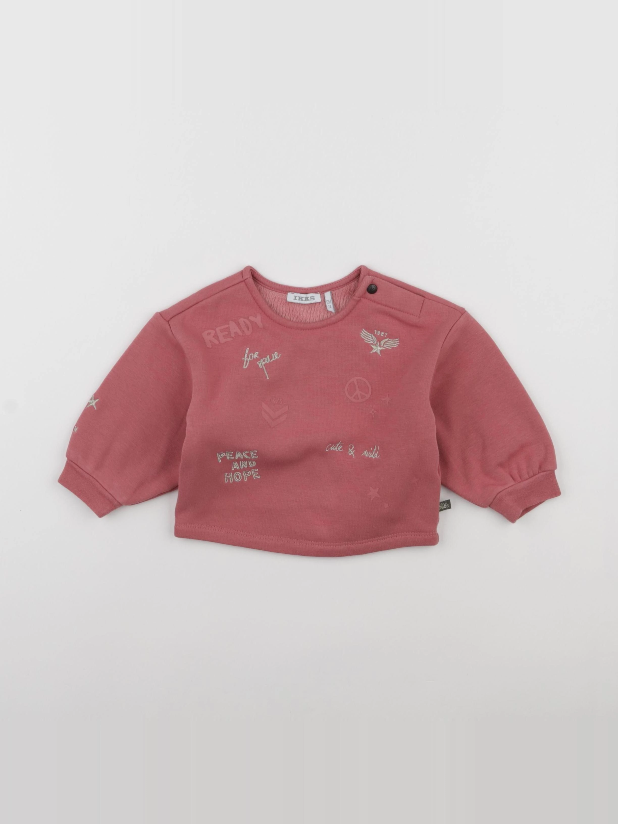 IKKS - sweat rose - 18 mois