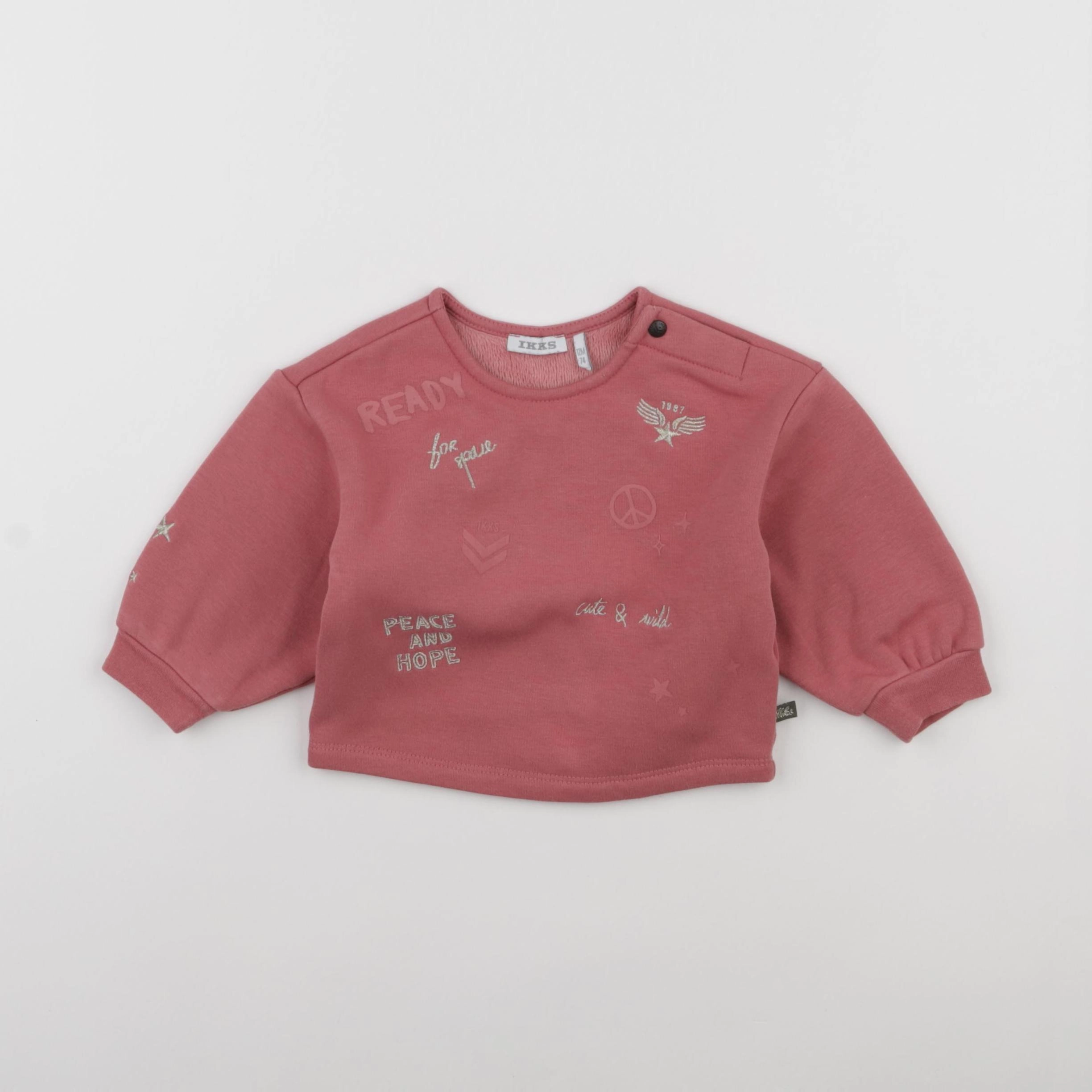 IKKS - sweat rose - 18 mois