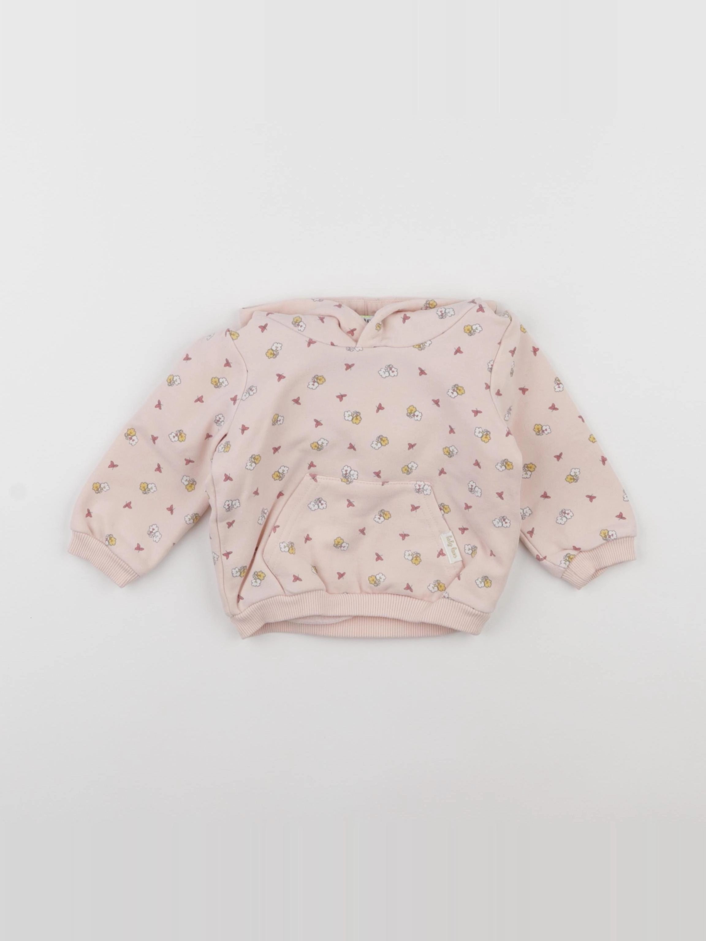 Vertbaudet - sweat rose - 9 mois