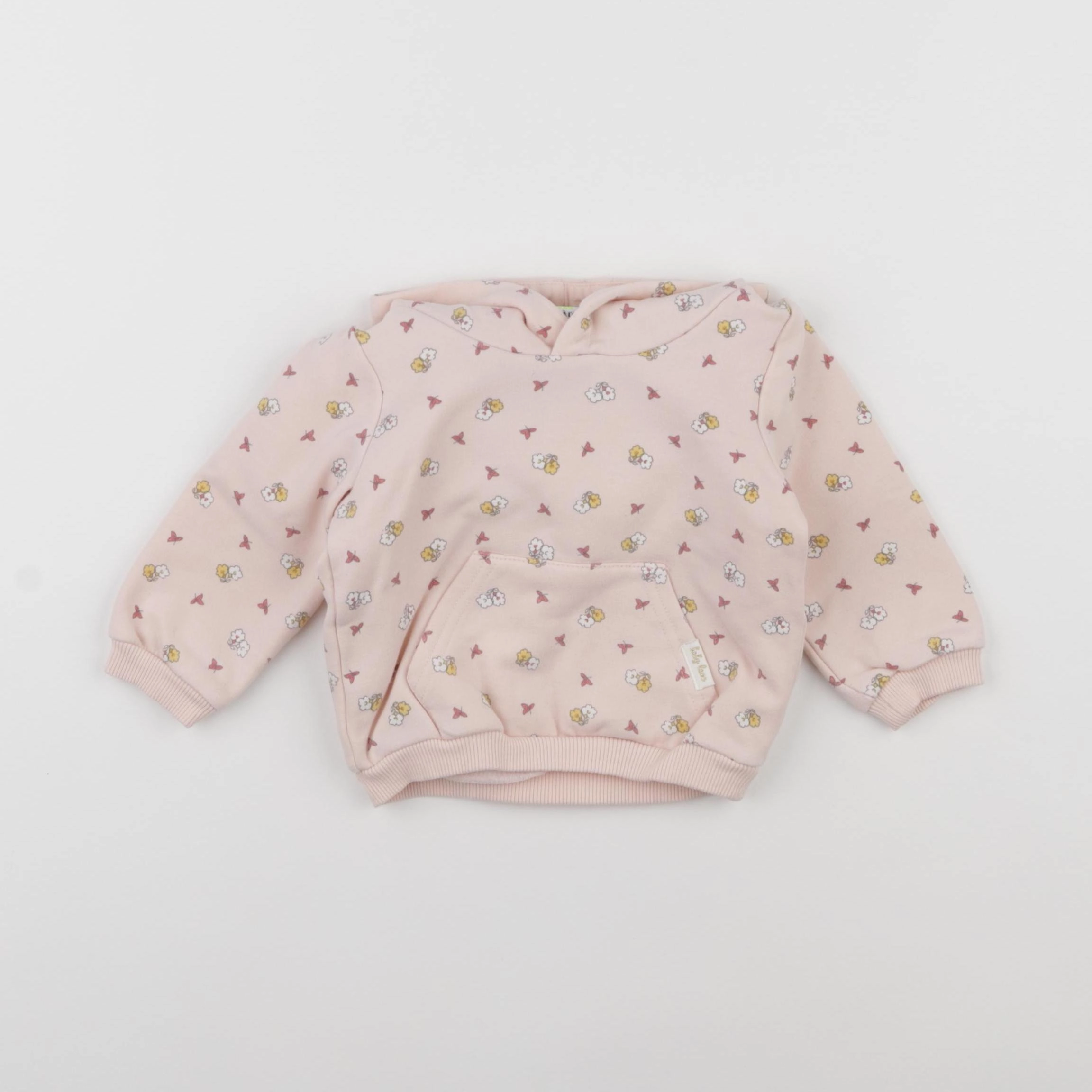 Vertbaudet - sweat rose - 9 mois