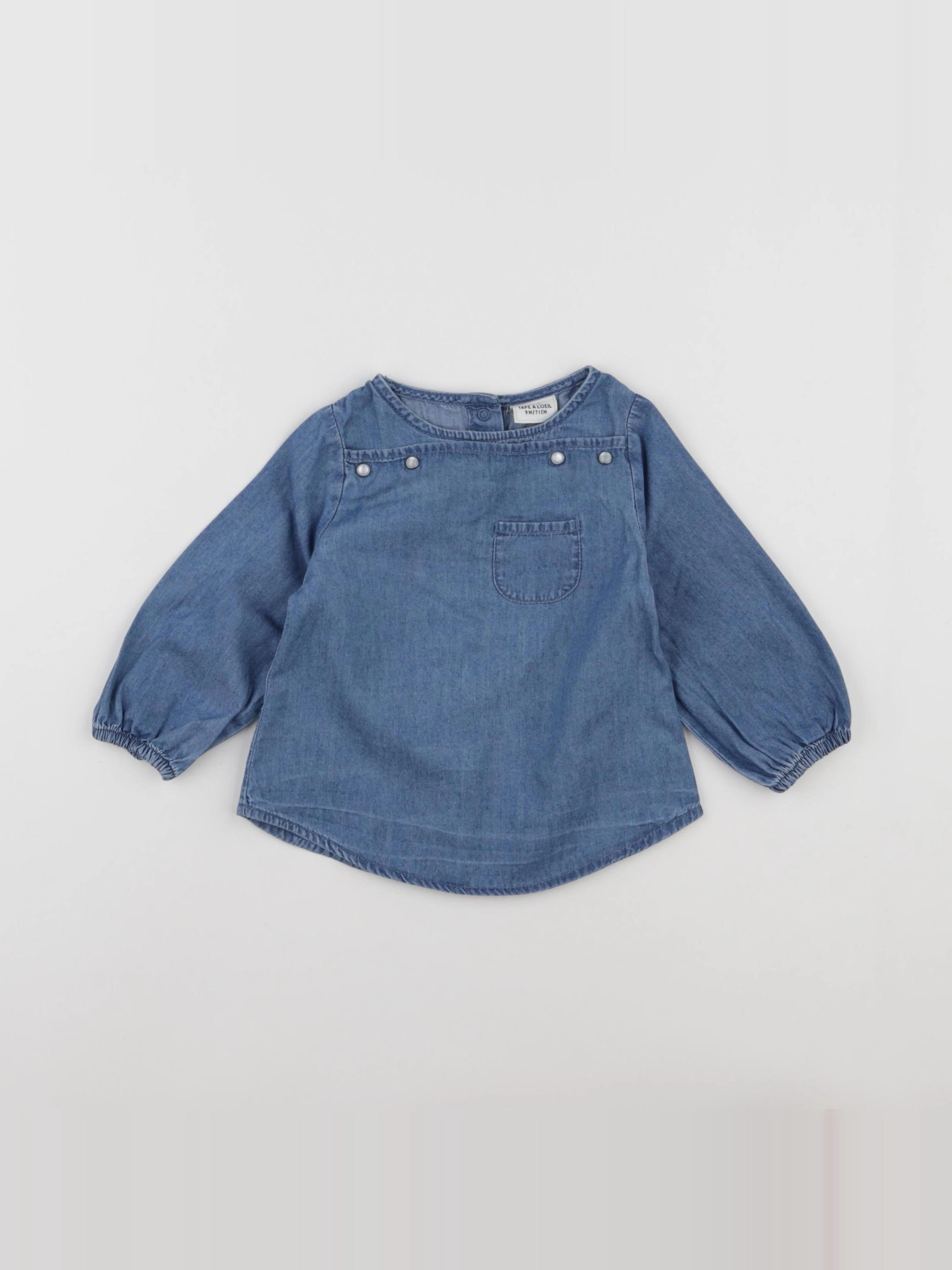 Tape à l'oeil - blouse bleu - 9 mois