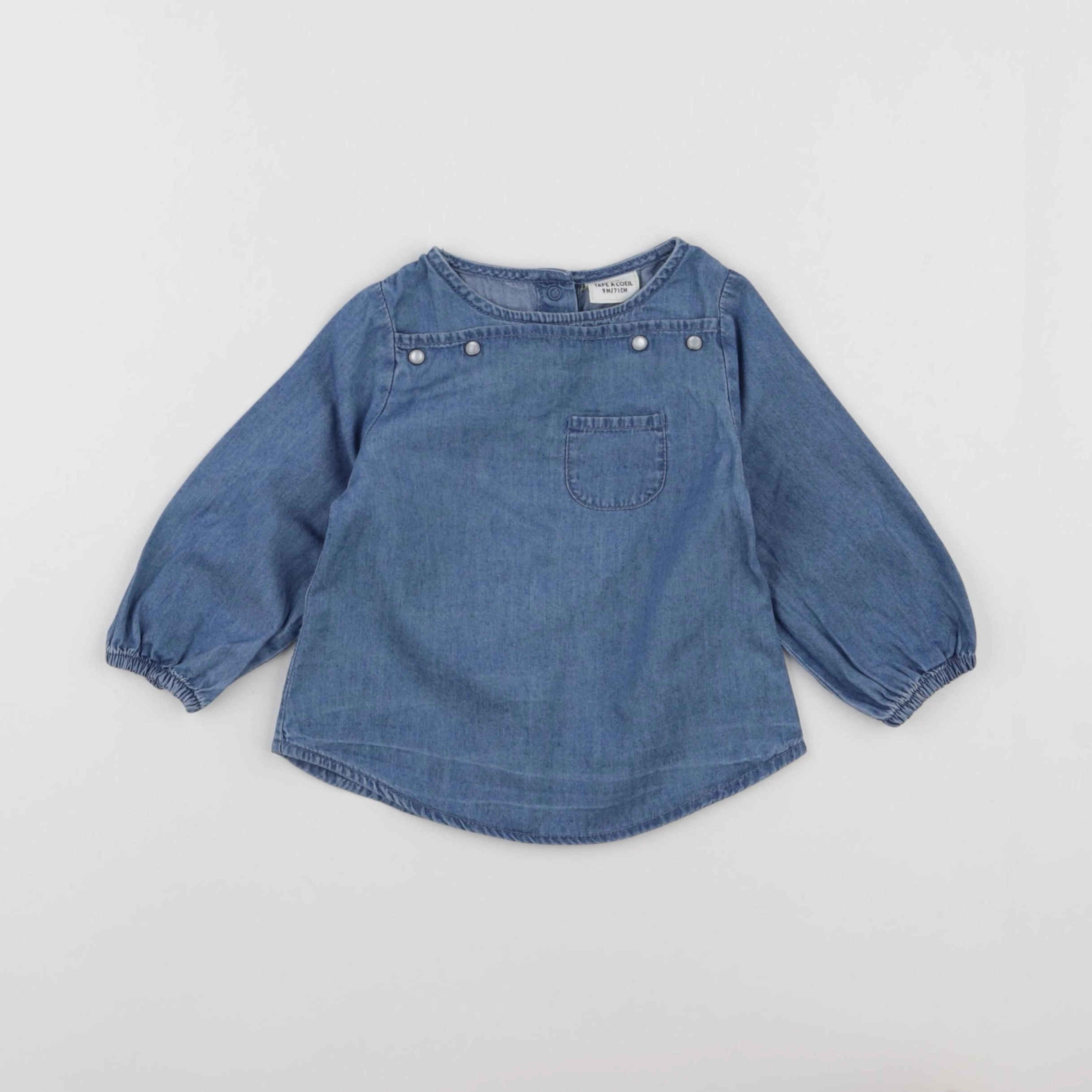 Tape à l'oeil - blouse bleu - 9 mois
